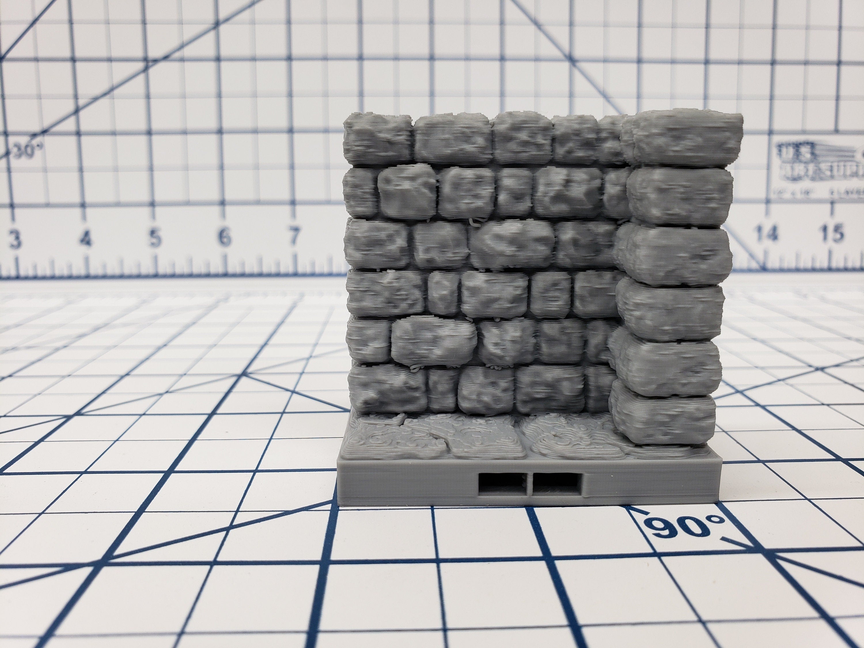 Dungeon Style - 1X2 Walls - DragonLock - DND - Pathfinder - RPG - Dungeon & Dragons - 28 mm / 1" - Terrain - Fat Dragon Games