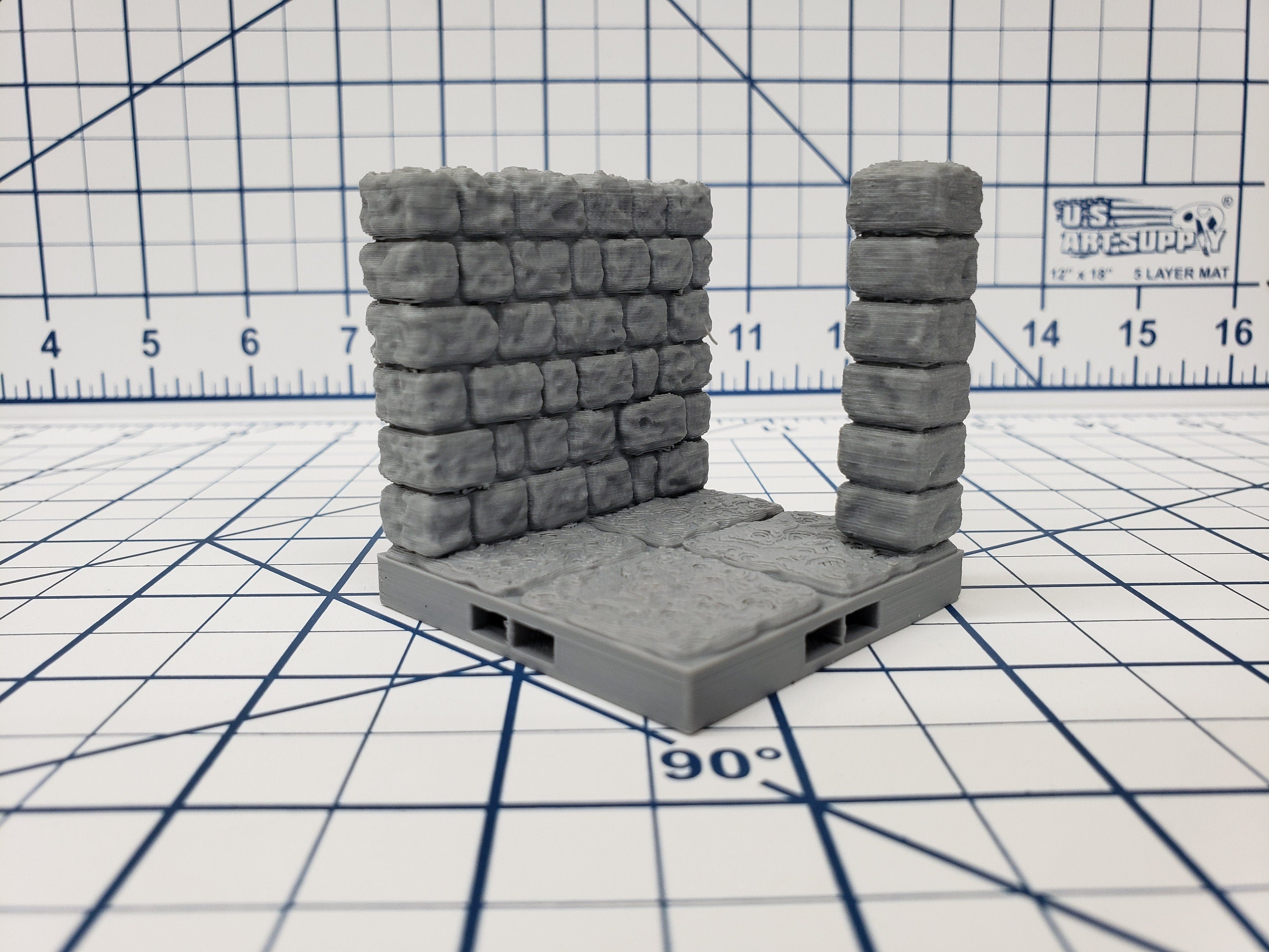 Dungeon Style - Hallways and Pillar - DragonLock - DND - Pathfinder - RPG - Dungeon & Dragons - 28 mm / 1" - Terrain - Fat Dragon Games