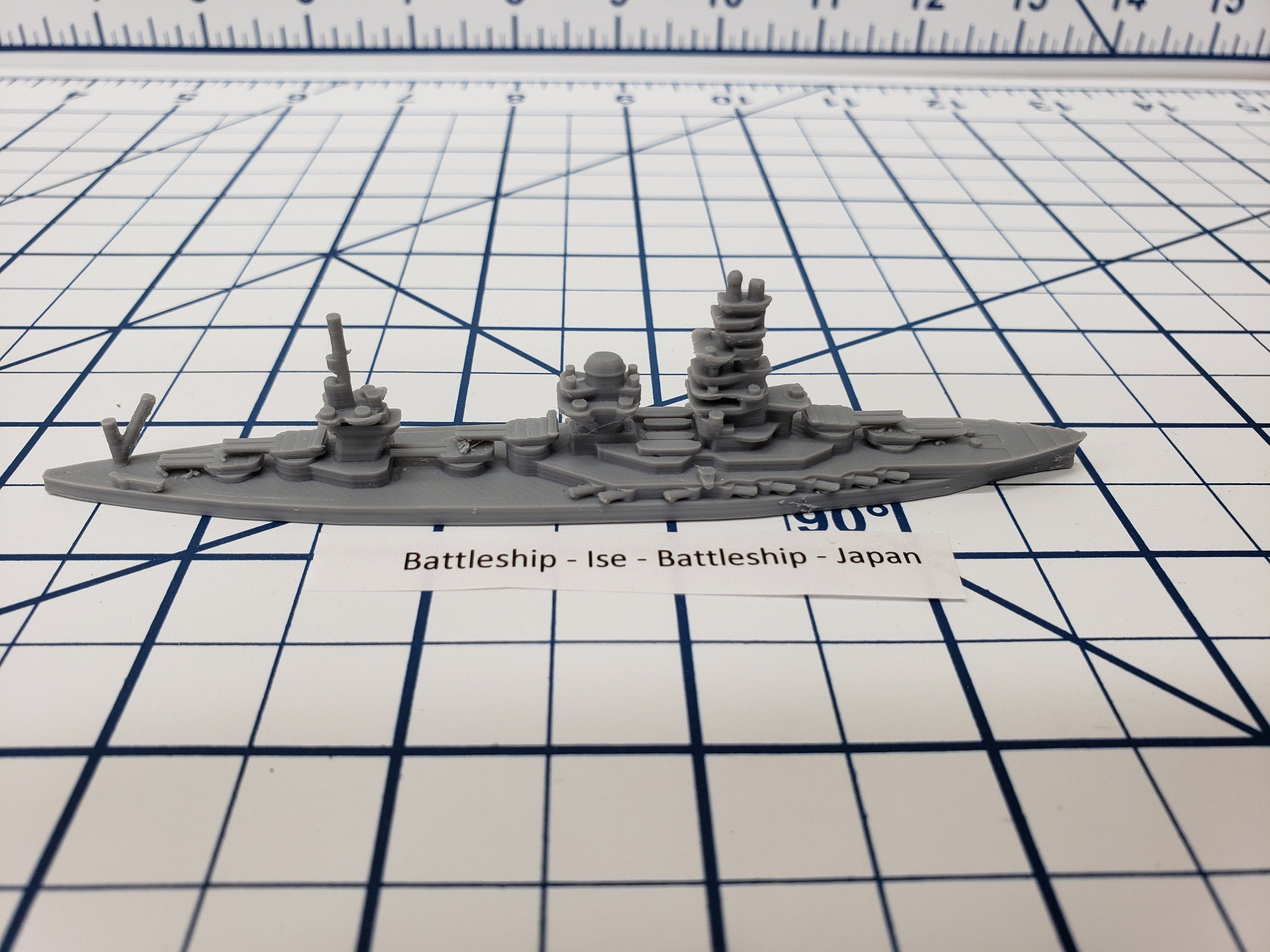 Battleship - IJN Ise - Wargaming - Axis and Allies - Naval Miniature - Tabletop Games - Warships