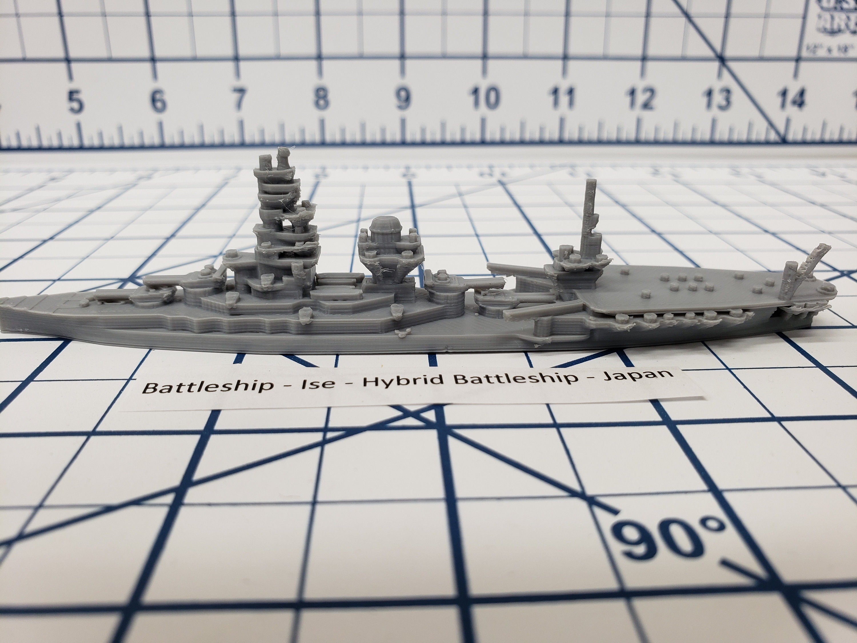 Battleship - IJN Ise - Wargaming - Axis and Allies - Naval Miniature - Tabletop Games - Warships