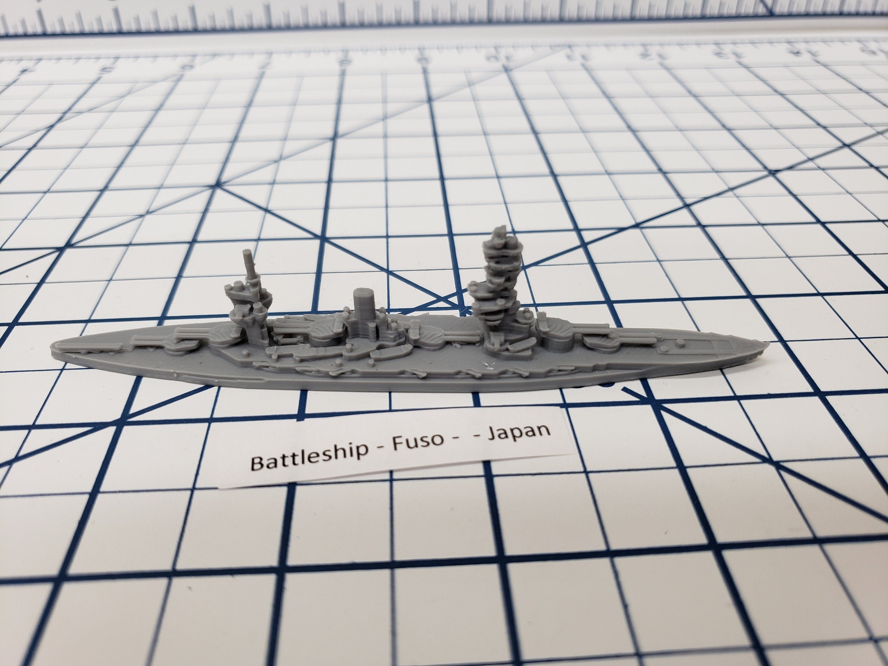 Battleship - IJN Fuso - Wargaming - Axis and Allies - Naval Miniature - Tabletop Games - Warships