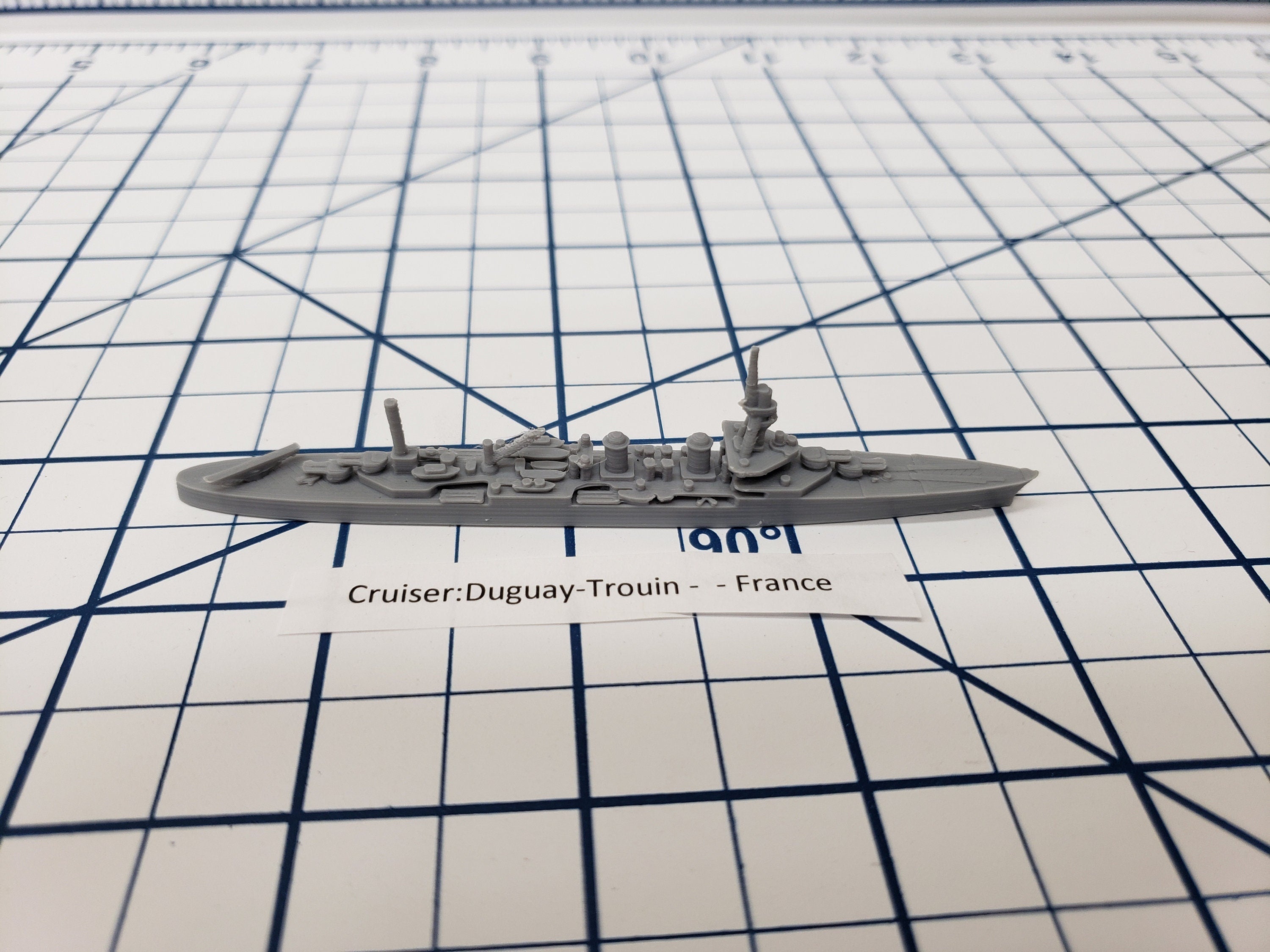 Cruiser - Duguay-Trouin - French Navy - Wargaming - Axis and Allies - Naval Miniature - Tabletop Games - Warships