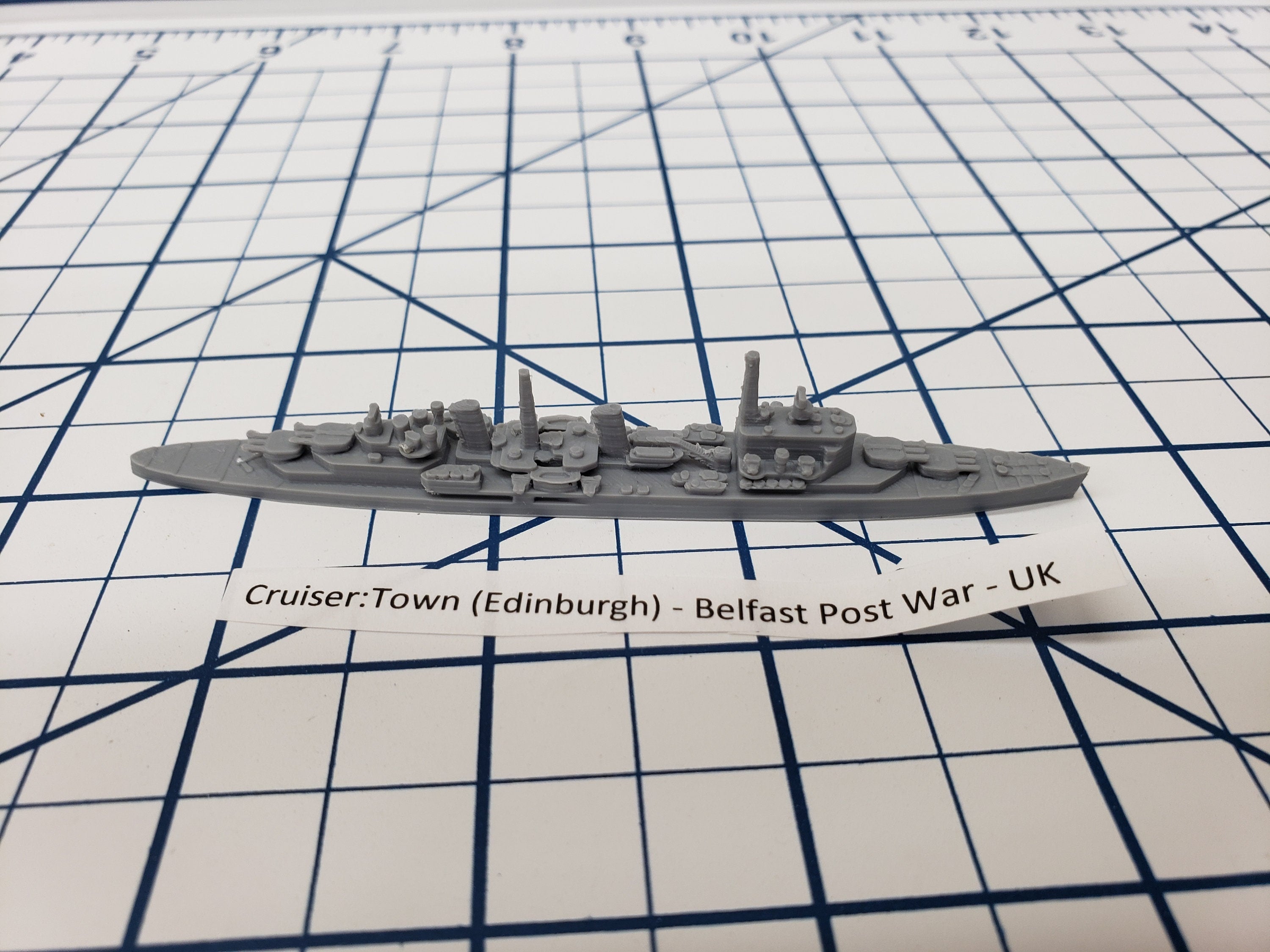 Cruiser - HMS Belfast - Royal Navy - Wargaming - Axis and Allies - Naval Miniature - Tabletop Games - Warships