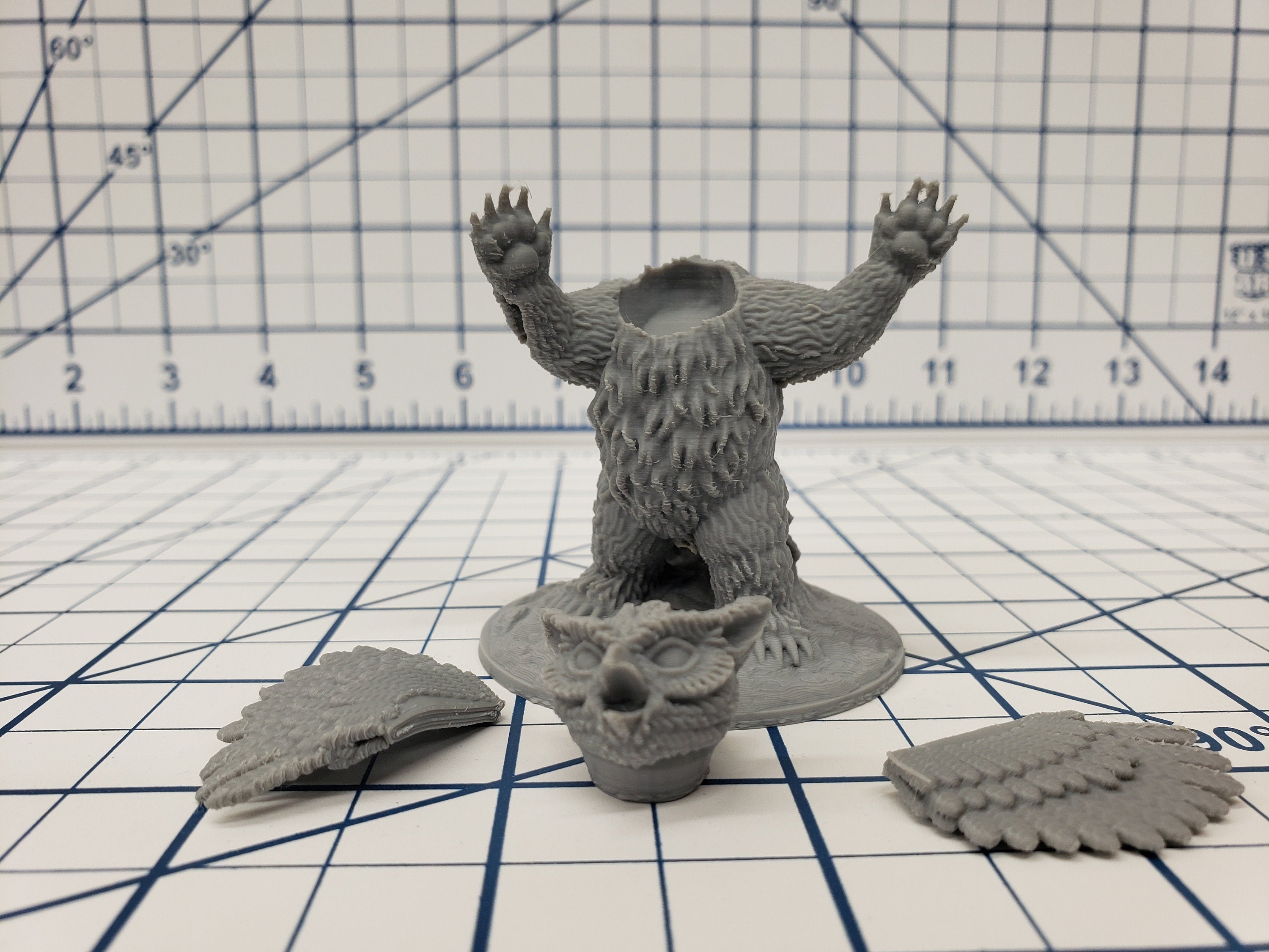 Owlbear Miniature - DND - Pathfinder - RPG - Dungeon & Dragons - Miniature - Mini - 28 mm / 1" - Fat Dragon Games
