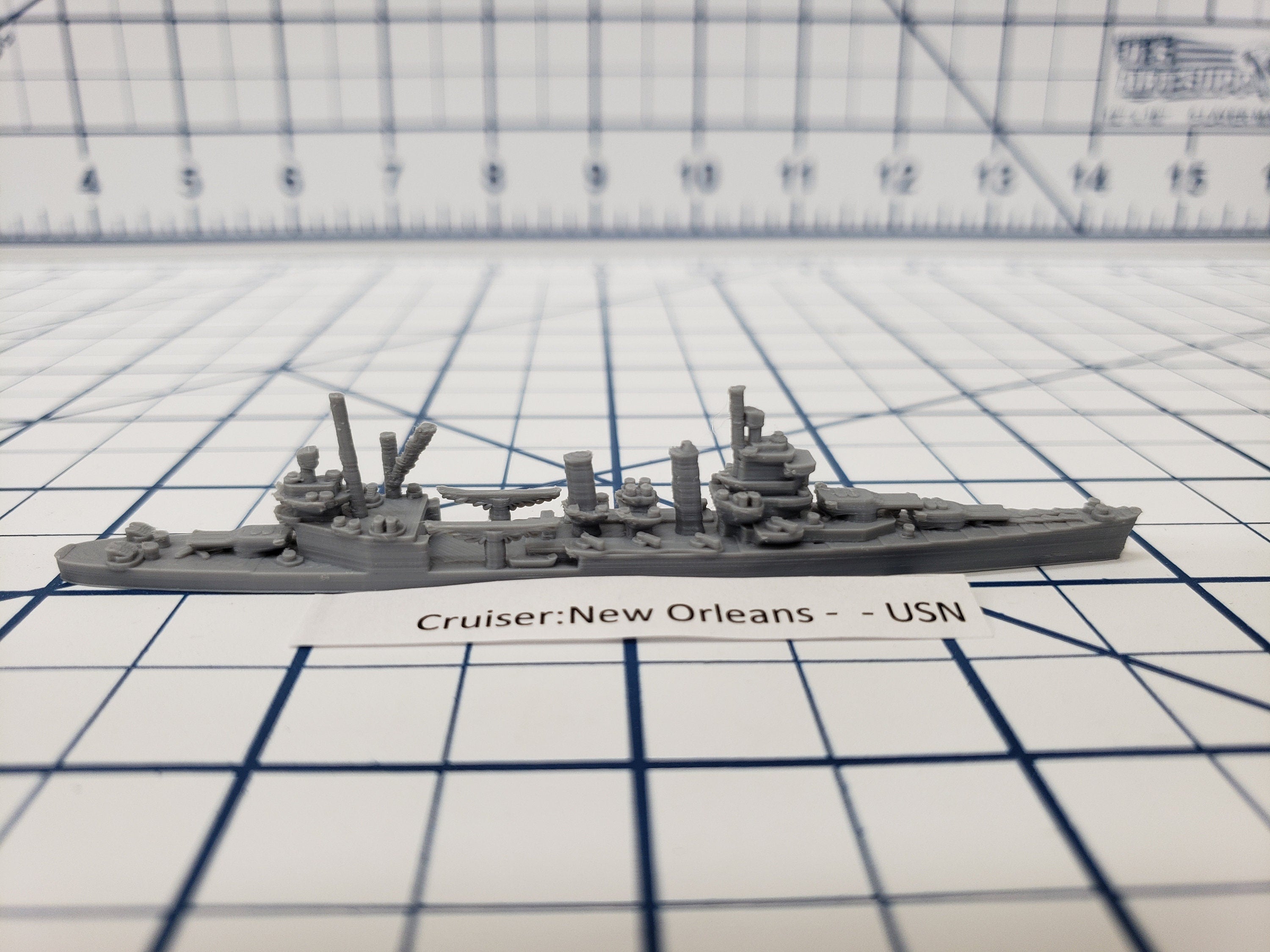 Cruiser - New Orleans - USN - Wargaming - Axis and Allies - Naval Miniature - Tabletop Games - Warships