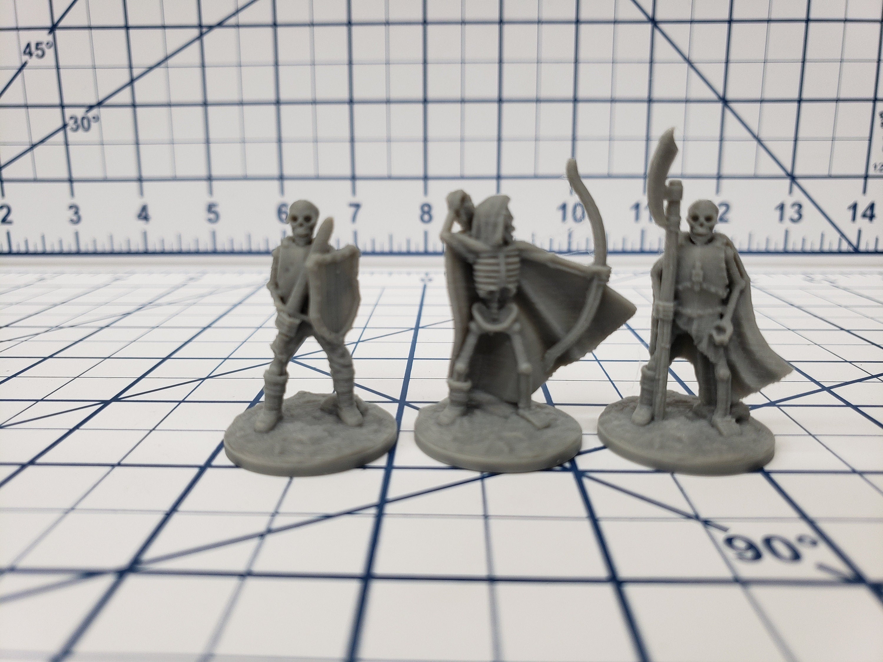 Skeleton Miniatures Sets - DND - Pathfinder - RPG - Dungeon & Dragons - Miniature - Mini - 28 mm / 1" - Fat Dragon Games