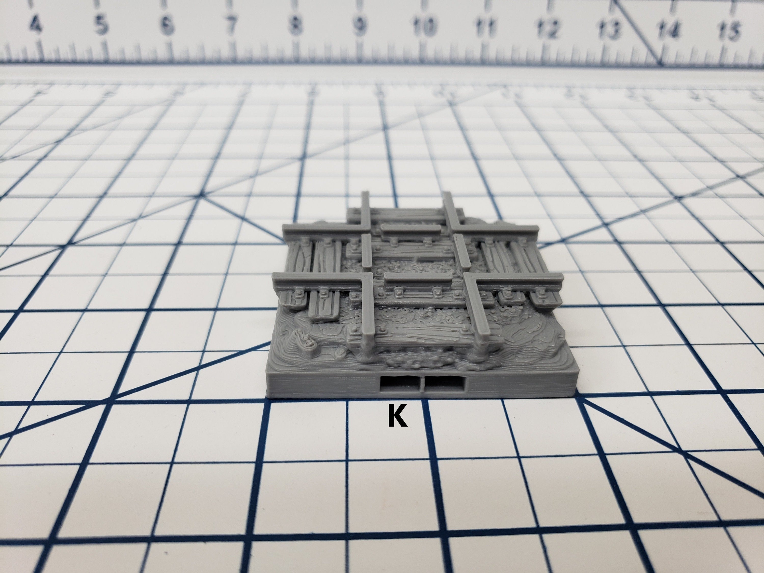 Caverns -2X2 Mine Track Floors - DragonLock - DND - Pathfinder - RPG - Dungeon & Dragons - 28 mm / 1" - Terrain - Fat Dragon Games