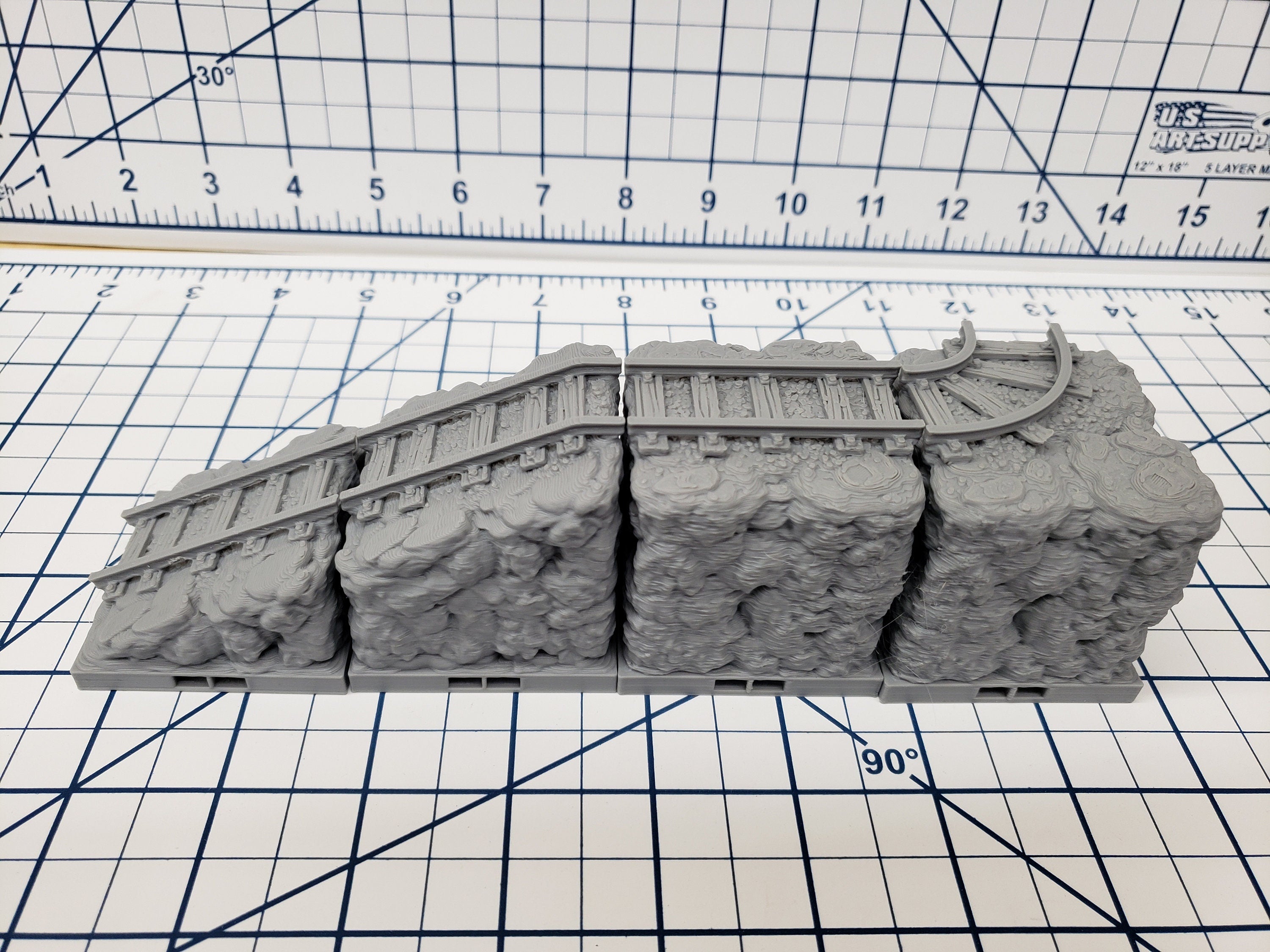 Caverns - Elevated Mine Tiles- DragonLock - DND - Pathfinder - RPG - Dungeon & Dragons - 28 mm / 1" - Terrain - Fat Dragon Games