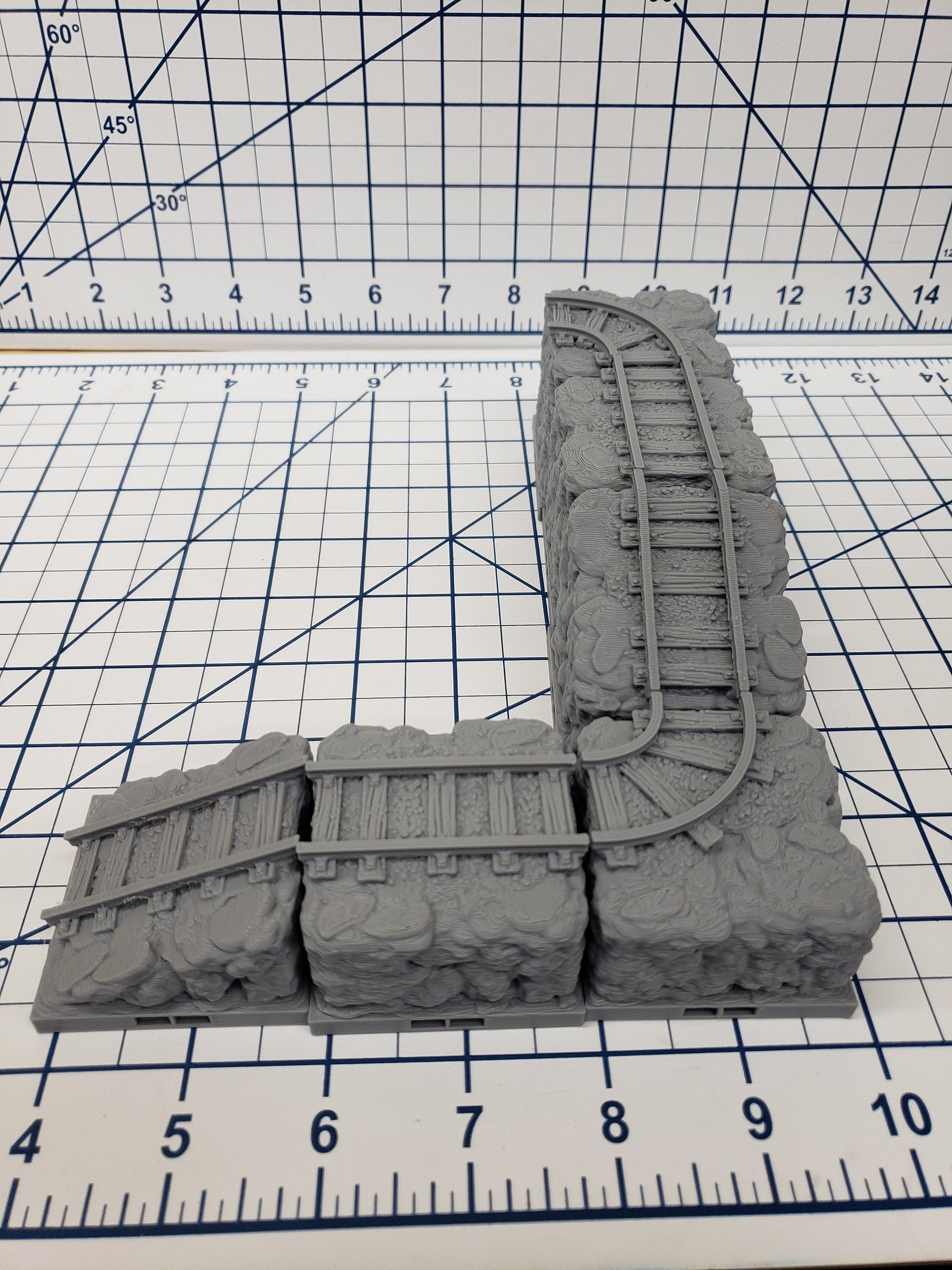 Caverns - Elevated Mine Tiles- DragonLock - DND - Pathfinder - RPG - Dungeon & Dragons - 28 mm / 1" - Terrain - Fat Dragon Games