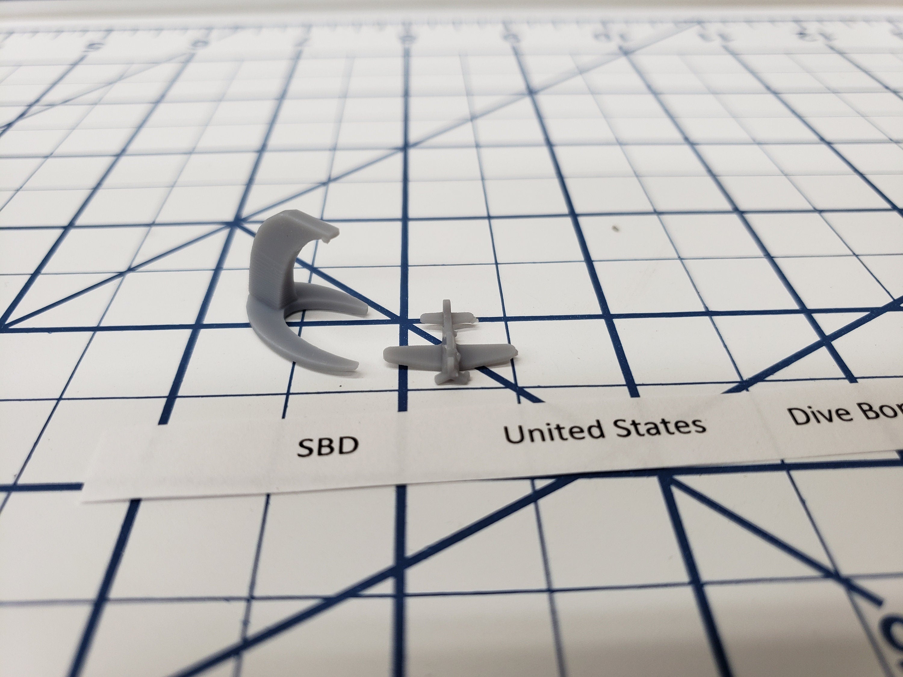 Aircraft - SBD Dauntless - US Navy - 1:900 - Wargaming - Axis and Allies - Naval Miniature - Tabletop Games - Warships