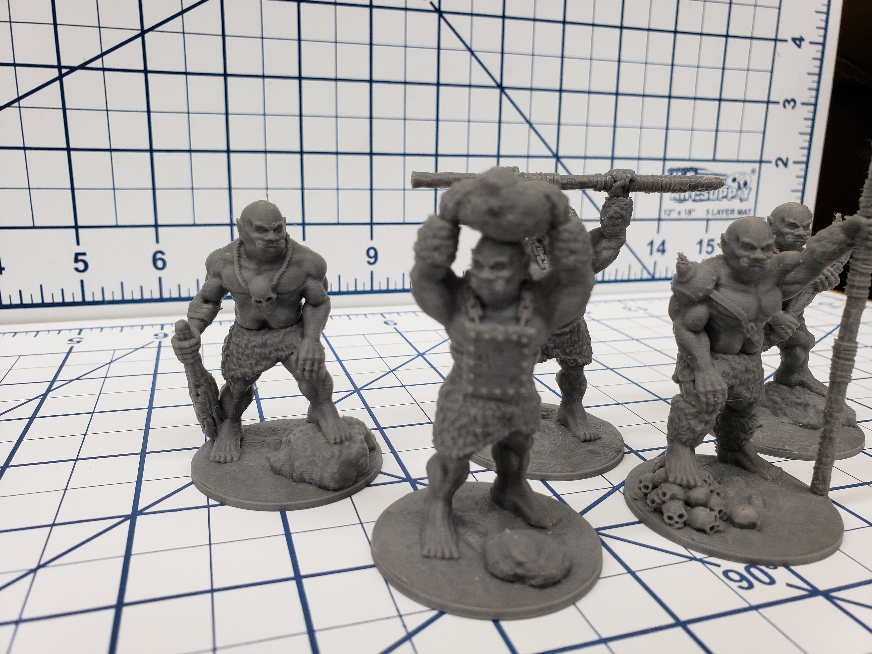 Ogre Warband - DND - Pathfinder - RPG - Dungeon & Dragons - Miniature - Mini - 28 mm / 1" - Fat Dragon Games