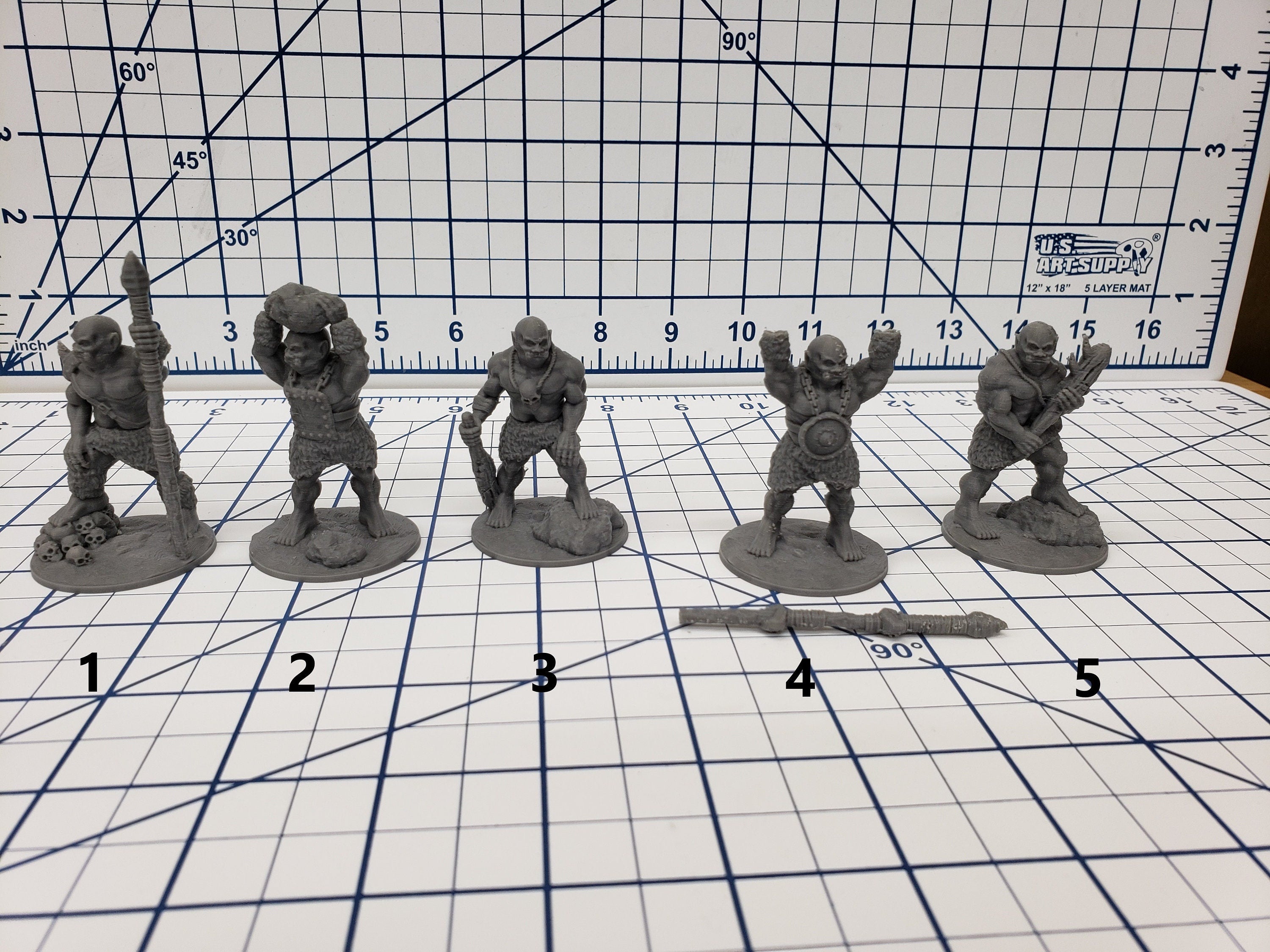 Ogre Warband - DND - Pathfinder - RPG - Dungeon & Dragons - Miniature - Mini - 28 mm / 1" - Fat Dragon Games