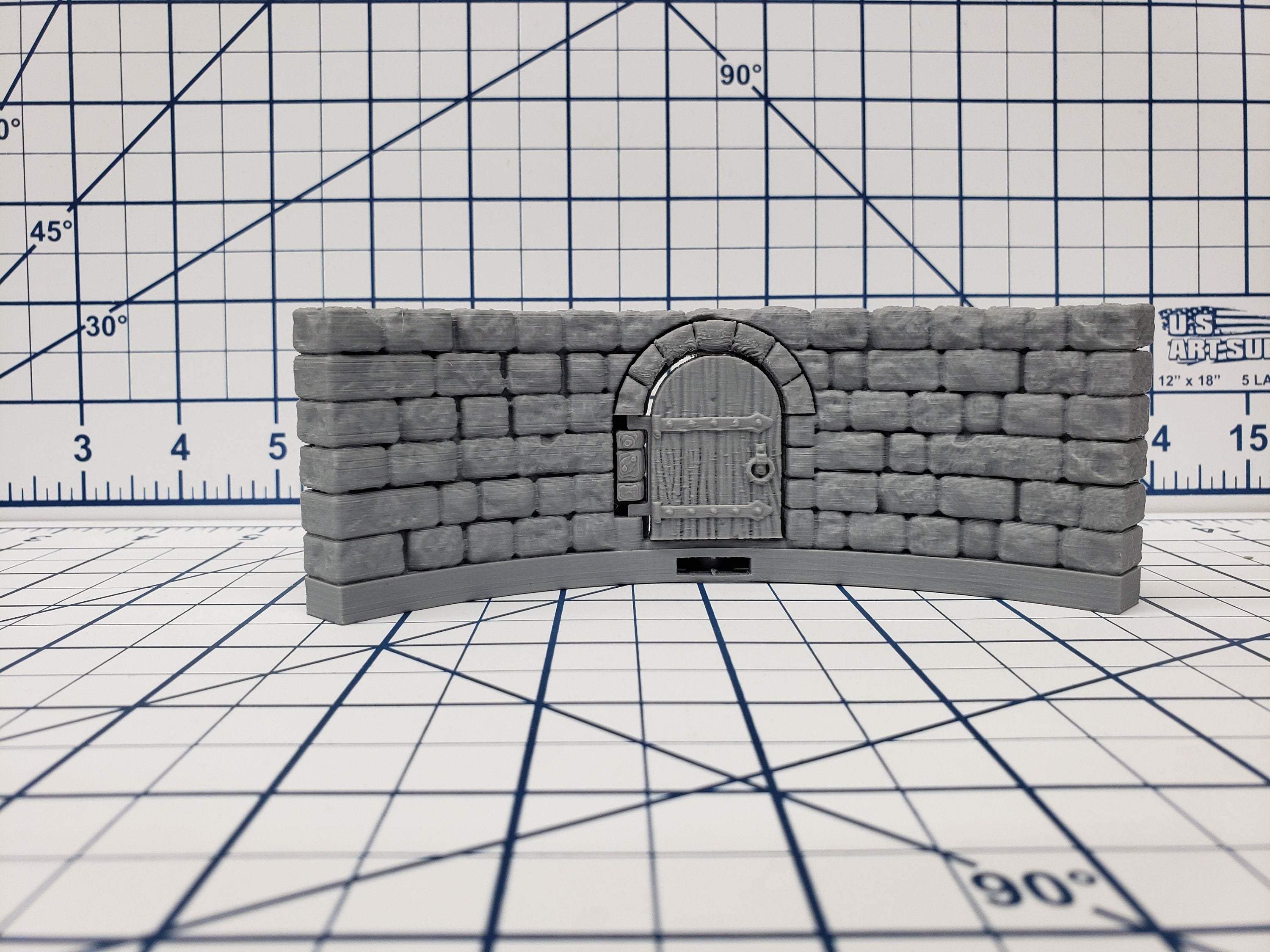 Castle Style - Round Tower Walls - DragonLock - DND - Pathfinder - RPG - Dungeon & Dragons - 28 mm / 1" - Terrain - Fat Dragon Games