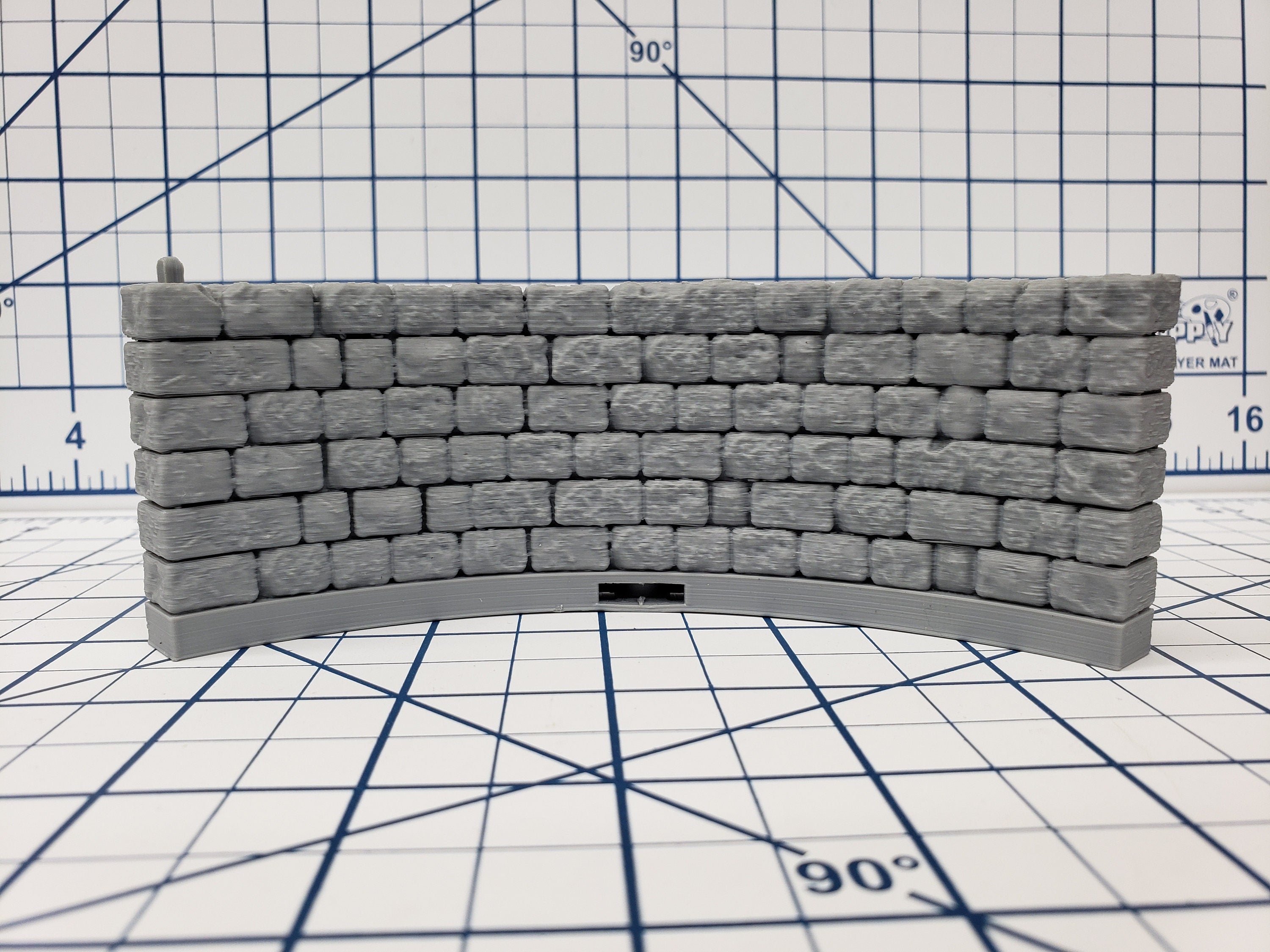Castle Style - Round Tower Walls - DragonLock - DND - Pathfinder - RPG - Dungeon & Dragons - 28 mm / 1" - Terrain - Fat Dragon Games