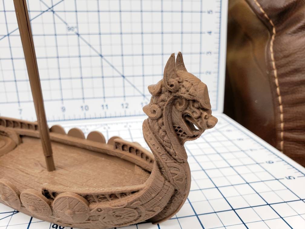The Wilds of Wintertide Longship - EC3D - DND - Pathfinder - Dungeons & Dragons - RPG - Tabletop - 28 mm / 1"