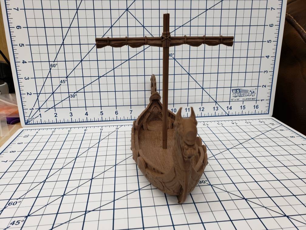 The Wilds of Wintertide Longship - EC3D - DND - Pathfinder - Dungeons & Dragons - RPG - Tabletop - 28 mm / 1"