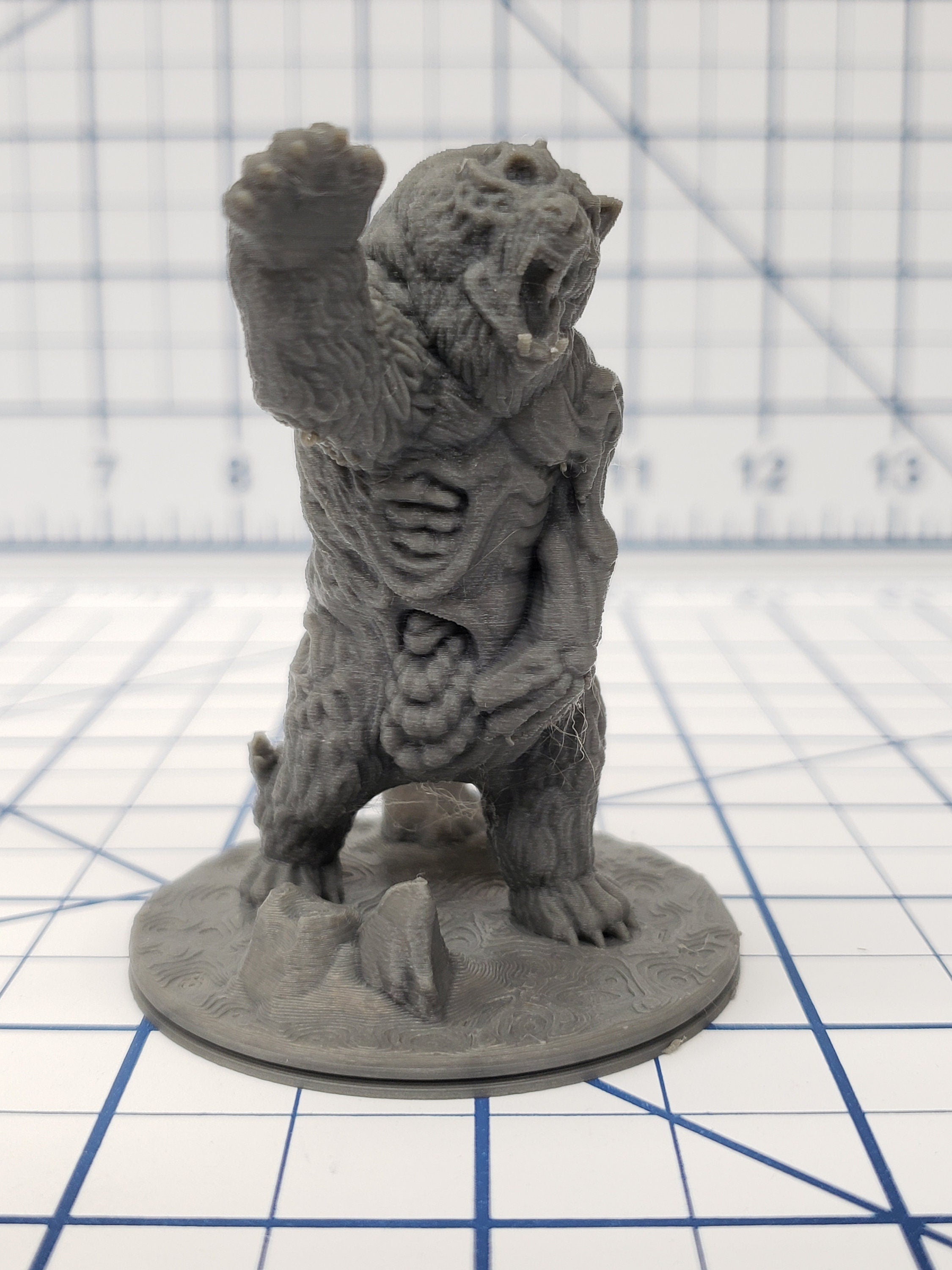 The Wilds of Wintertide - Undead Bear Mini - Hero's Hoard - DND - Pathfinder - Dungeons & Dragons - RPG - Tabletop - EC3D - Miniature - Mini