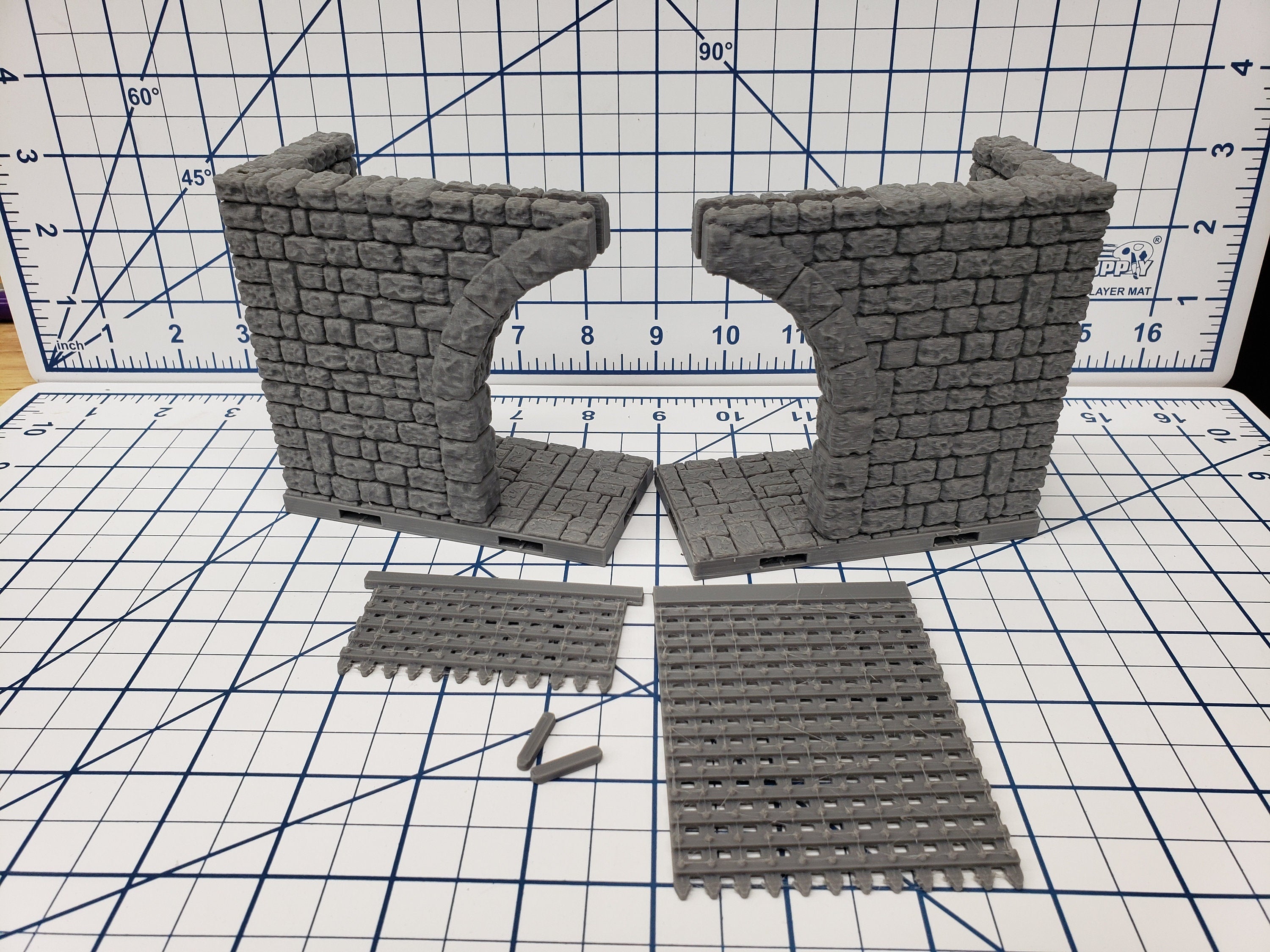 Castle Style - Gatehouse Tiles- DragonLock - DND - Pathfinder - RPG - Dungeon & Dragons - 28 mm / 1" - Terrain - Fat Dragon Games