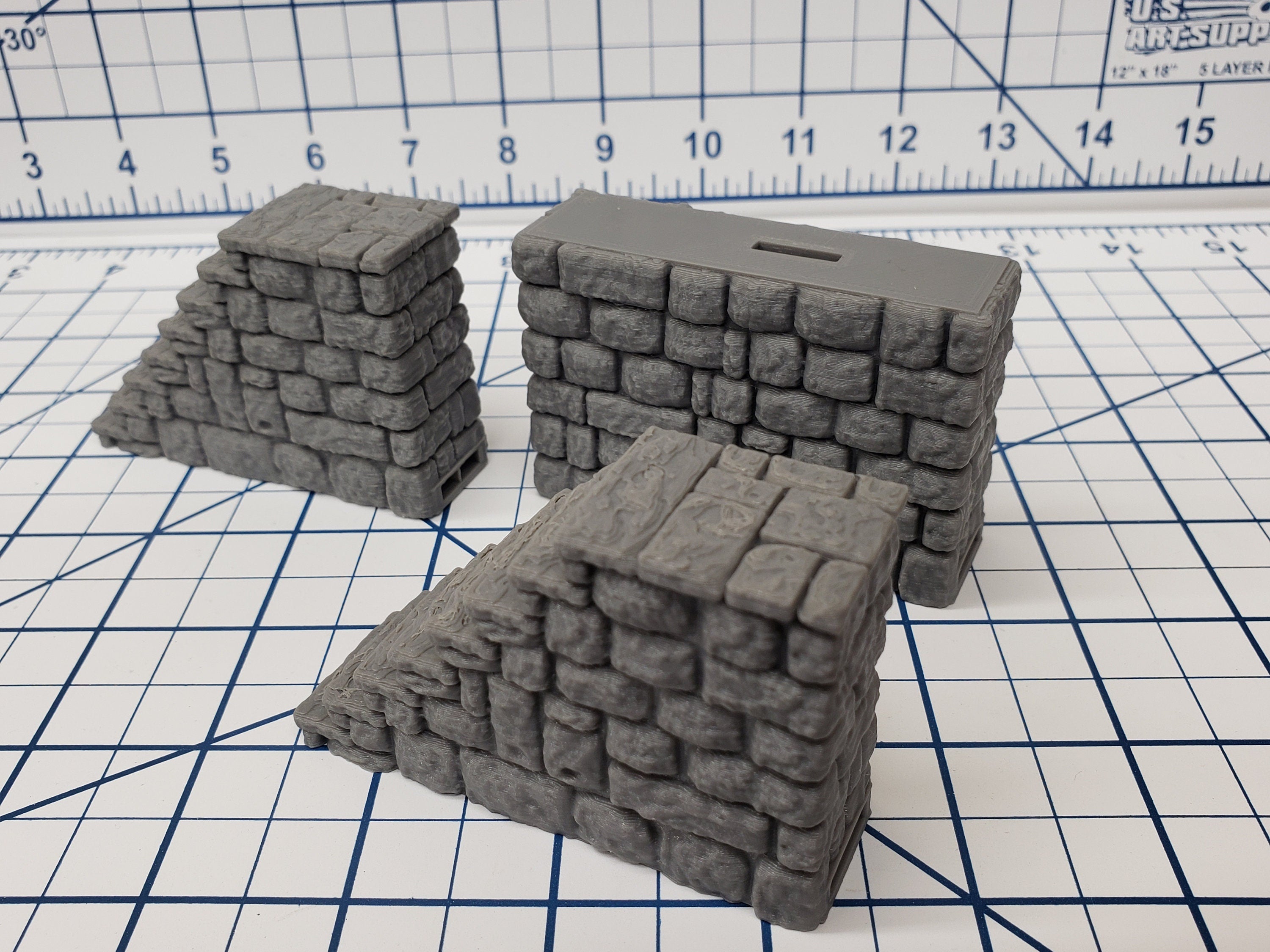 Castle Style - Stairs and Ladders - DragonLock - DND - Pathfinder - RPG - Dungeon & Dragons - 28 mm / 1" - Terrain - Fat Dragon Games