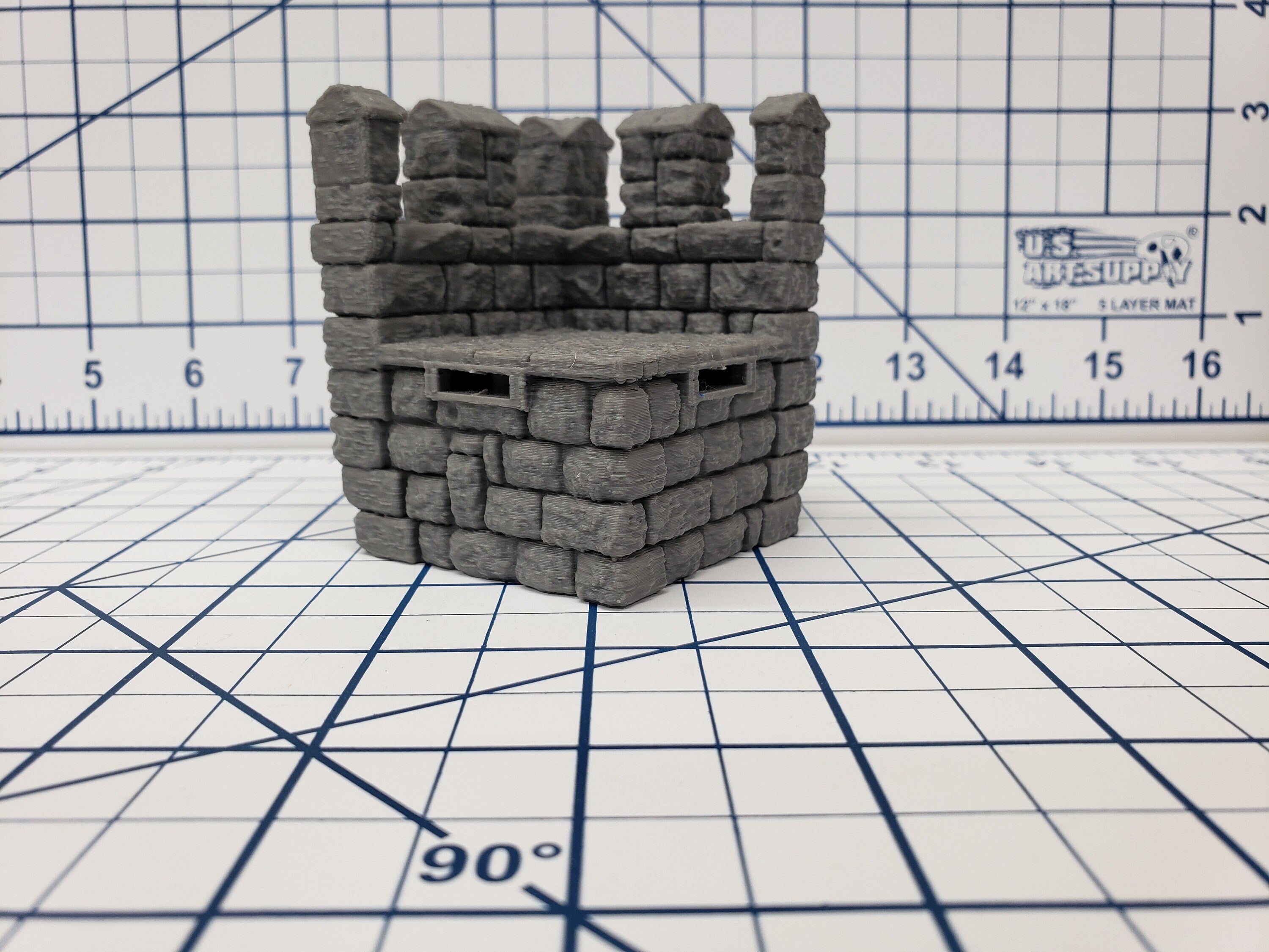 Castle Style - Walls - DragonLock - DND - Pathfinder - RPG - Dungeon & Dragons - 28 mm / 1" - Terrain - Fat Dragon Games