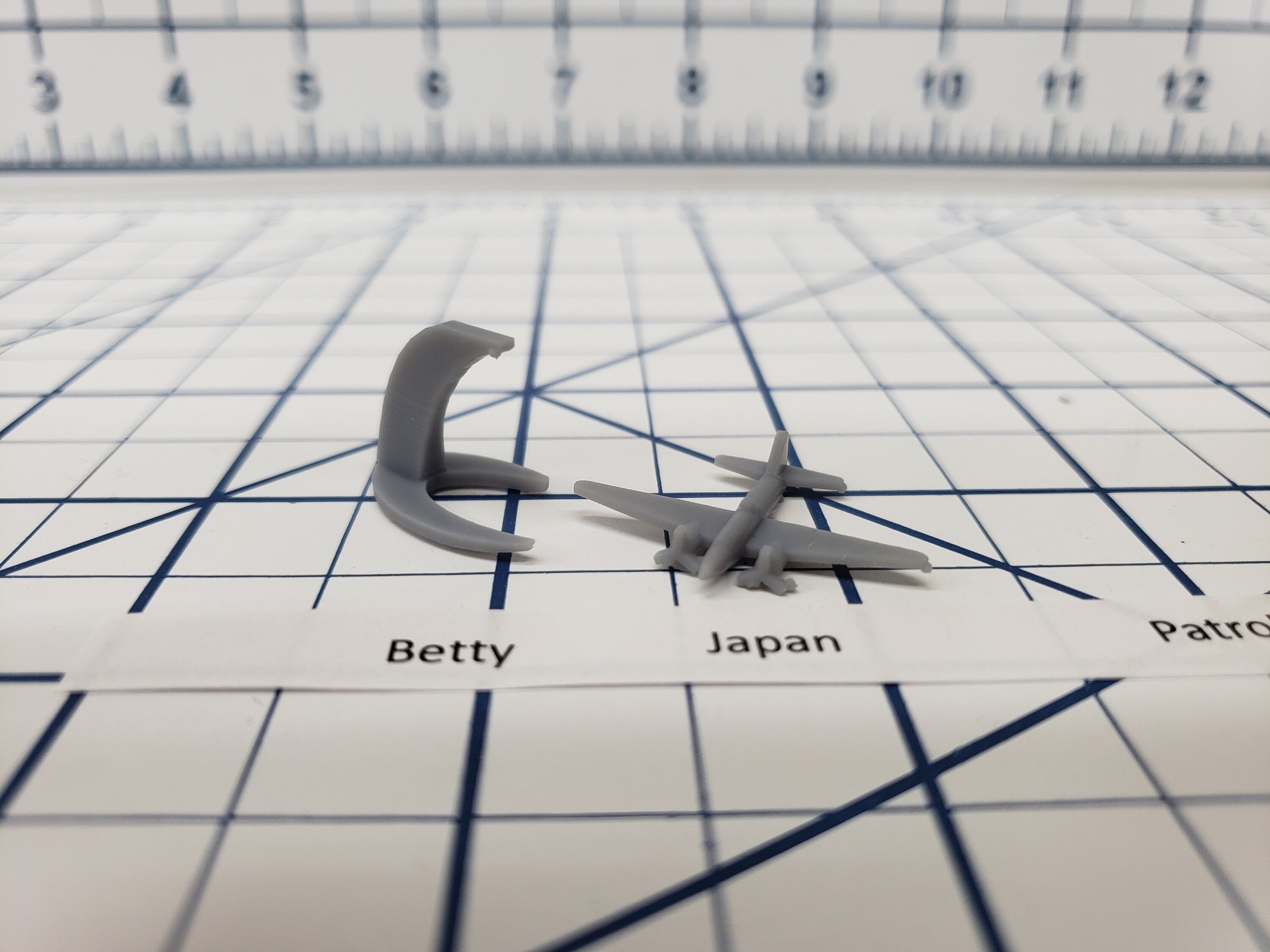 Aircraft - Betty - IJN Navy - 1:900 - Wargaming - Axis and Allies - Naval Miniature - Tabletop Games - Warships