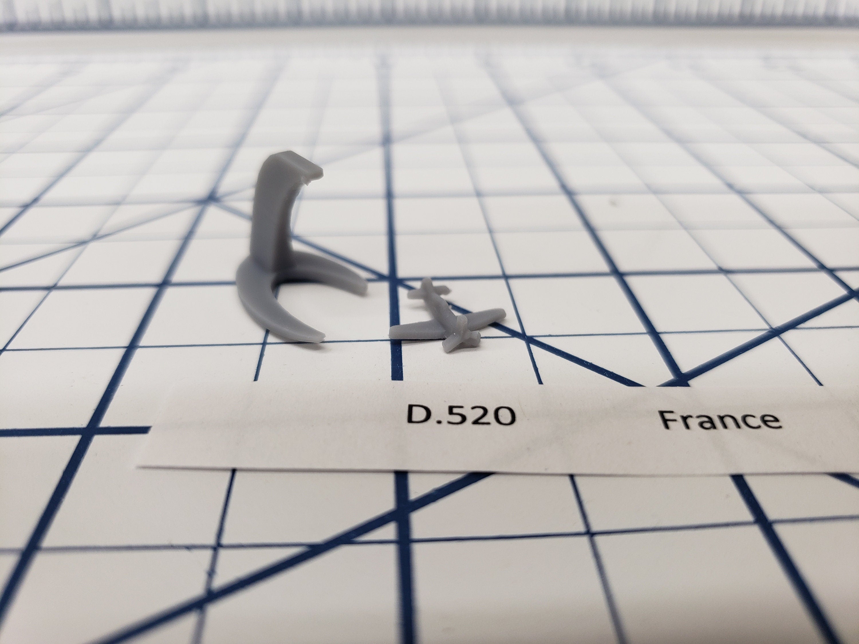 Aircraft - D 520 - French Navy - 1:900 - Wargaming - Axis and Allies - Naval Miniature - Tabletop Games - Warships