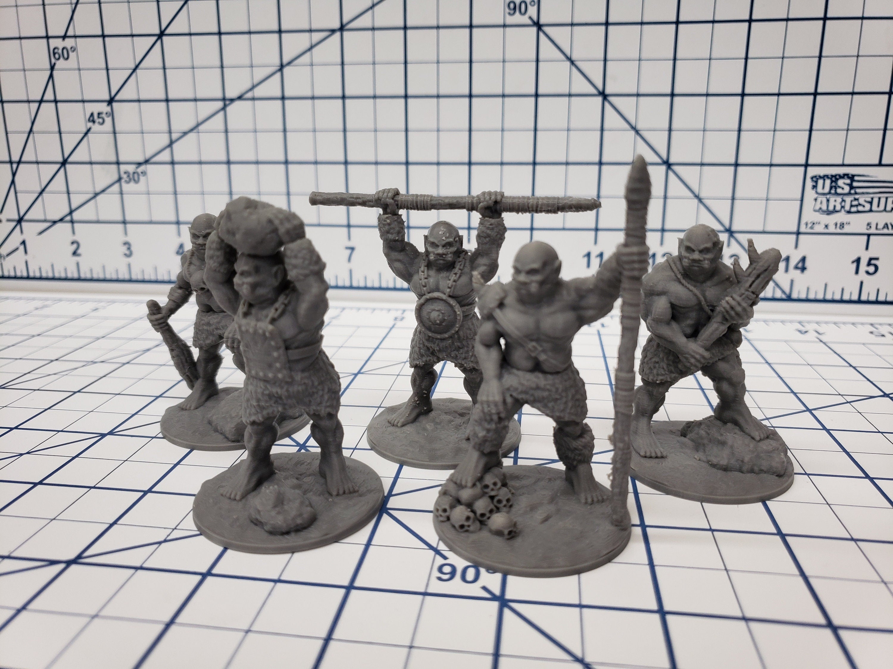 Ogre Warband - DND - Pathfinder - RPG - Dungeon & Dragons - Miniature - Mini - 28 mm / 1" - Fat Dragon Games