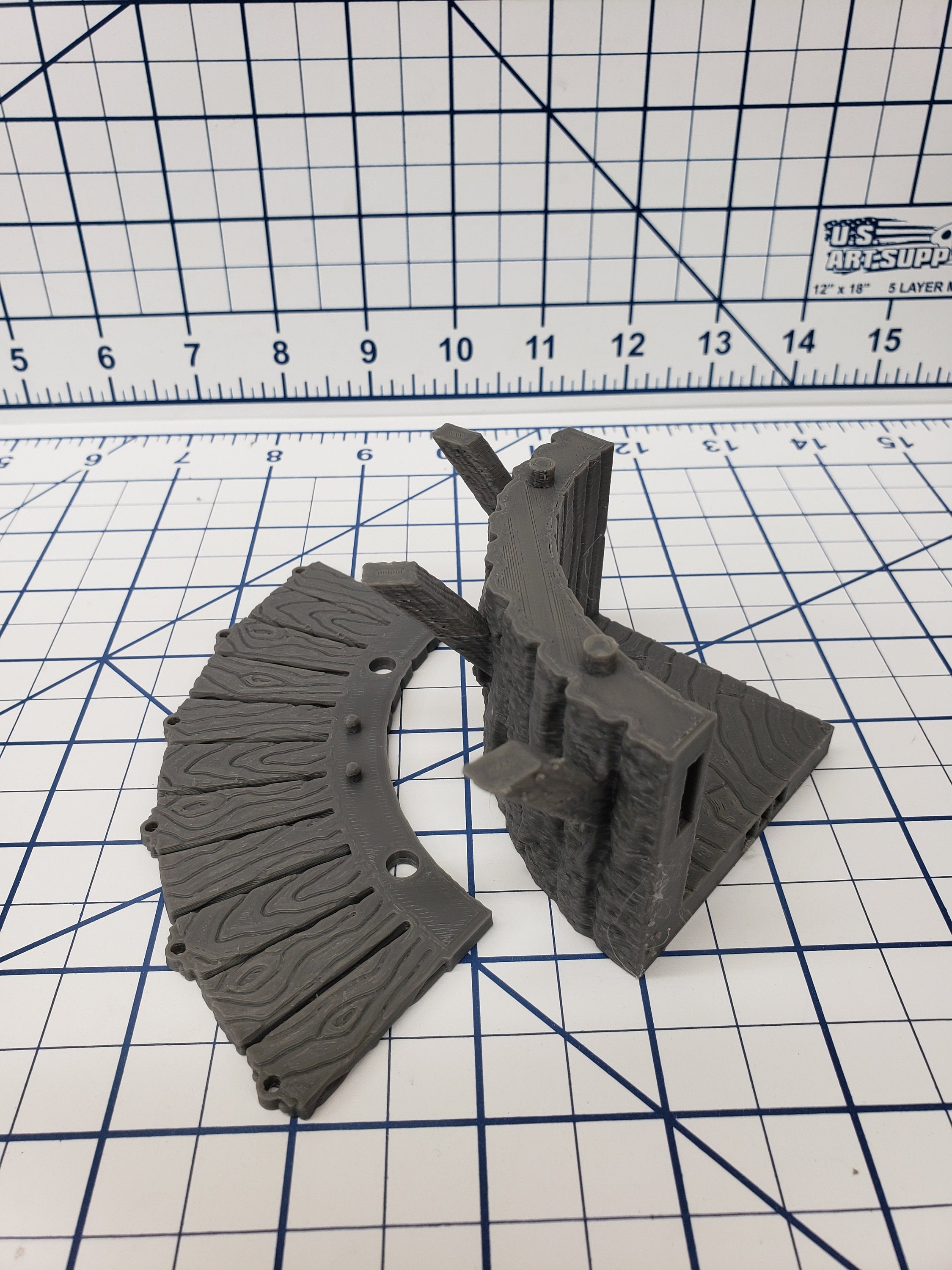 Forest of Oakenspire - Small Tree Exterior Stair Tiles - OpenLock - DND - Pathfinder - Dungeons & Dragons - RPG - Tabletop - EC3D - 28 mm