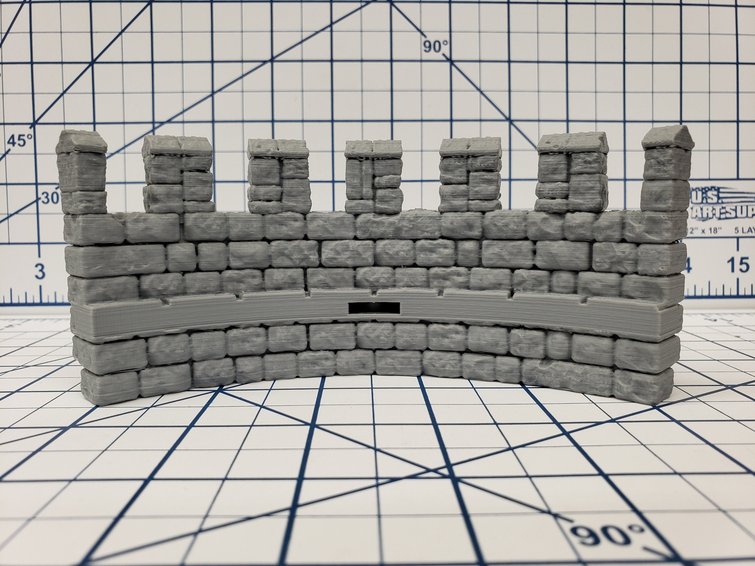 Castle Style - Round Tower Walls - DragonLock - DND - Pathfinder - RPG - Dungeon & Dragons - 28 mm / 1" - Terrain - Fat Dragon Games