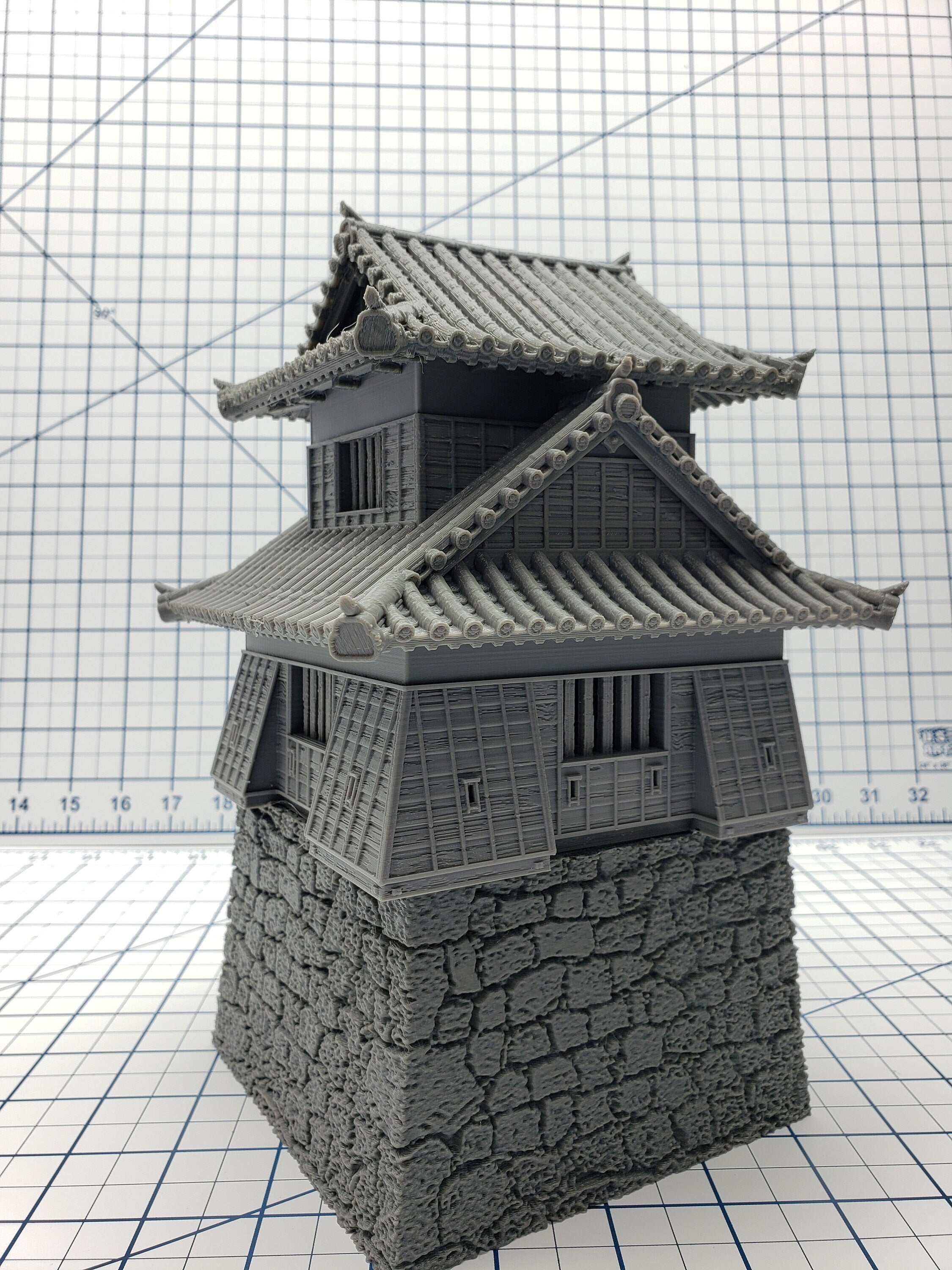 Samurai Castle Corner Tower - DND - Pathfinder - Dungeons & Dragons - - Test of Honour - RPG - Tabletop - 28 mm / 1"