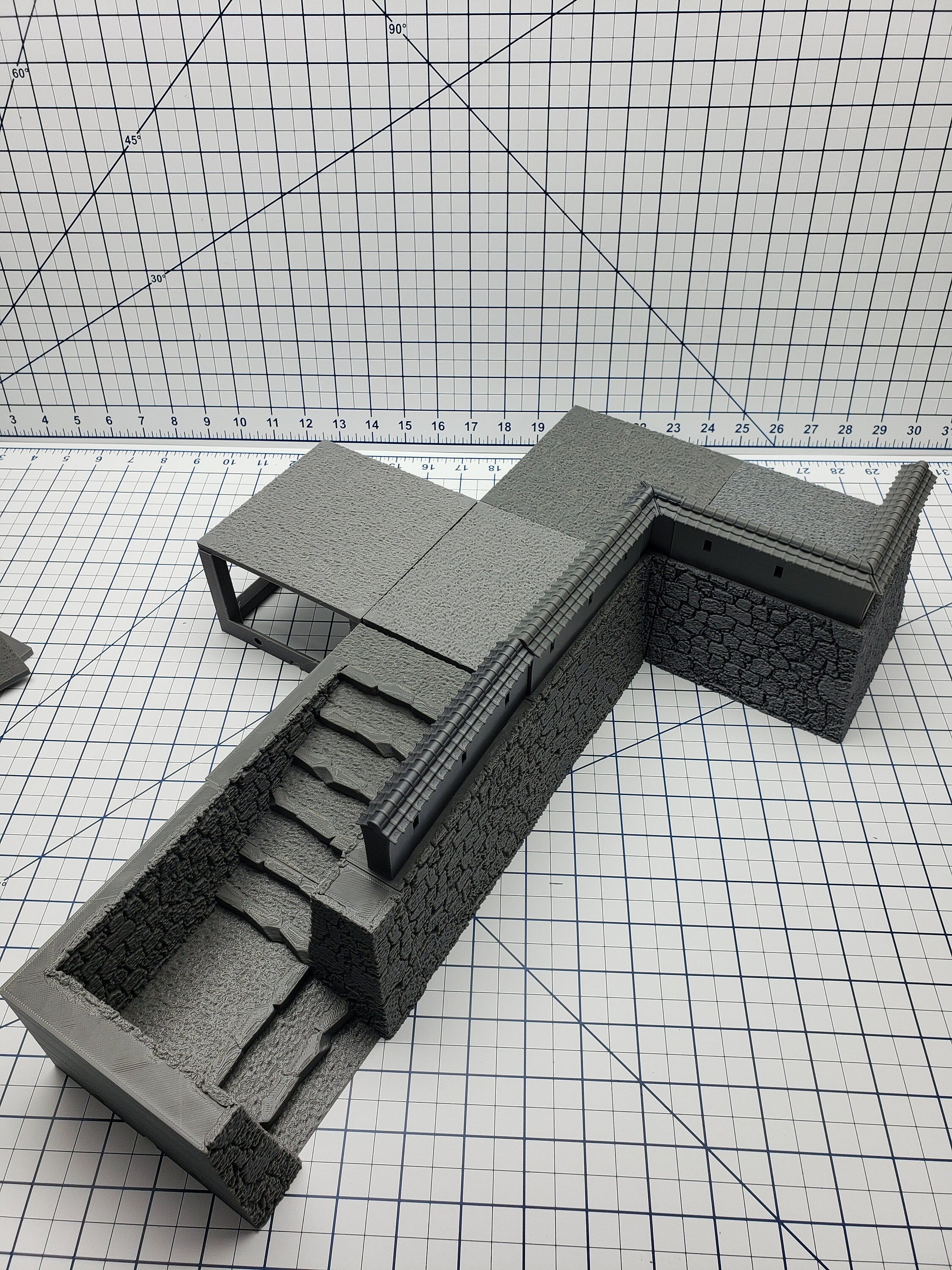 Samurai Castle Walls - DND - Pathfinder - Dungeons & Dragons - - Test of Honour - RPG - Tabletop - 28 mm / 1"