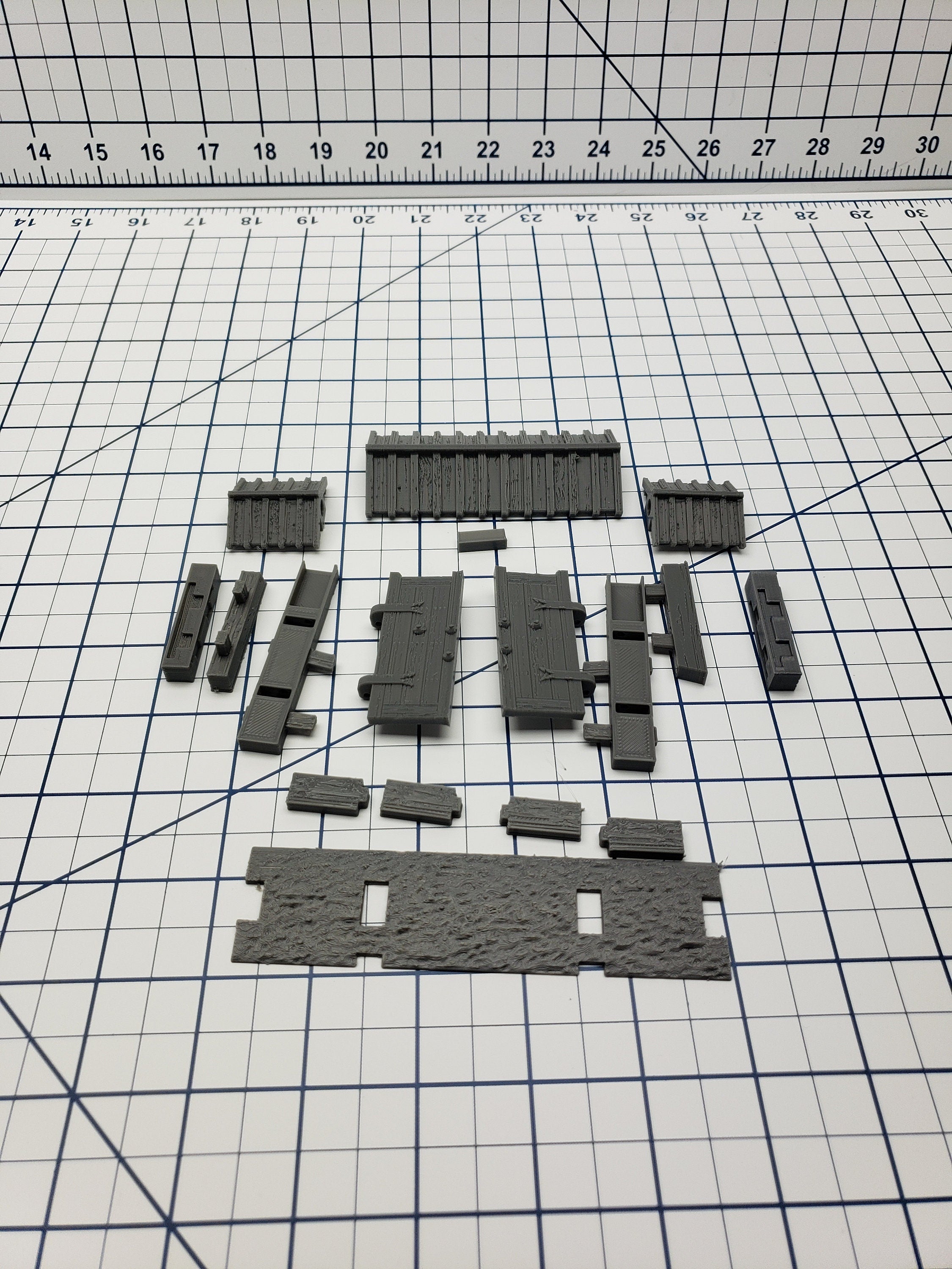 Samurai Wooden Walls - DND - Pathfinder - Dungeons & Dragons - - Test of Honour - RPG - Tabletop - 28 mm / 1"