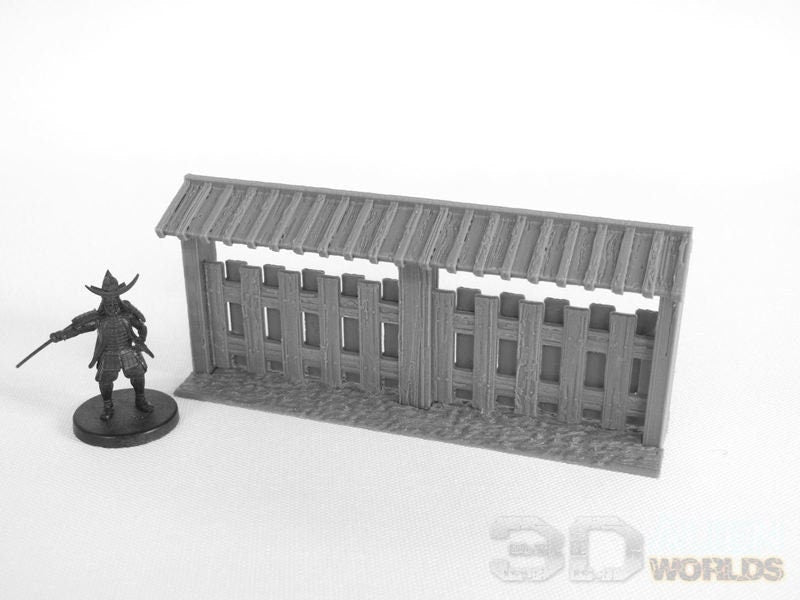 Samurai Wooden Walls - DND - Pathfinder - Dungeons & Dragons - - Test of Honour - RPG - Tabletop - 28 mm / 1"