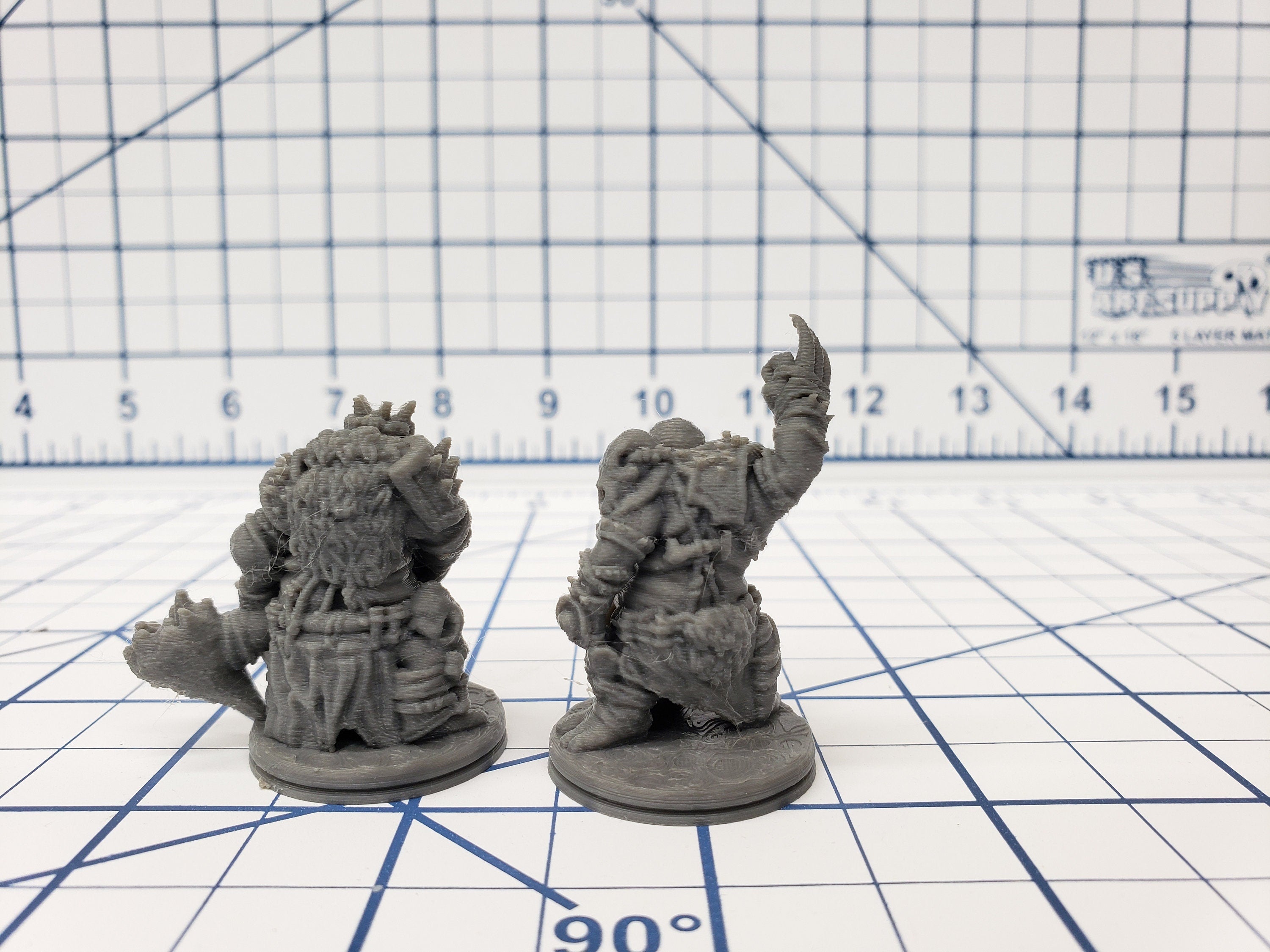 Wilds of Wintertide - Walrus Folk Set of 2 Minis - DND - Pathfinder - Dungeons & Dragons - RPG - Tabletop - EC3D - 28 mm - 1"