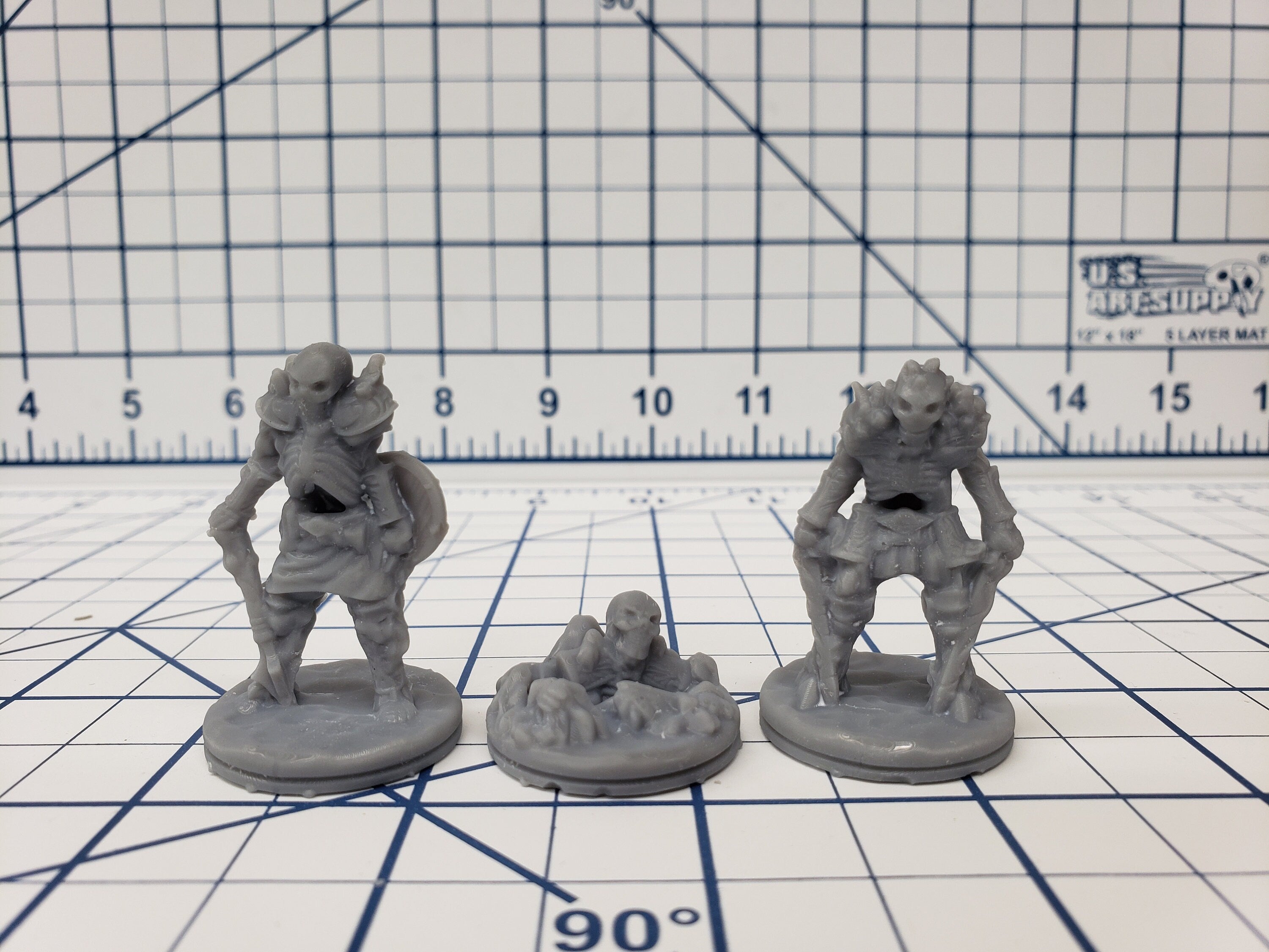 Wilds of Wintertide - Skeleton Minis - DND - Pathfinder - Dungeons & Dragons - RPG - Tabletop - EC3D - 28 mm - 1"