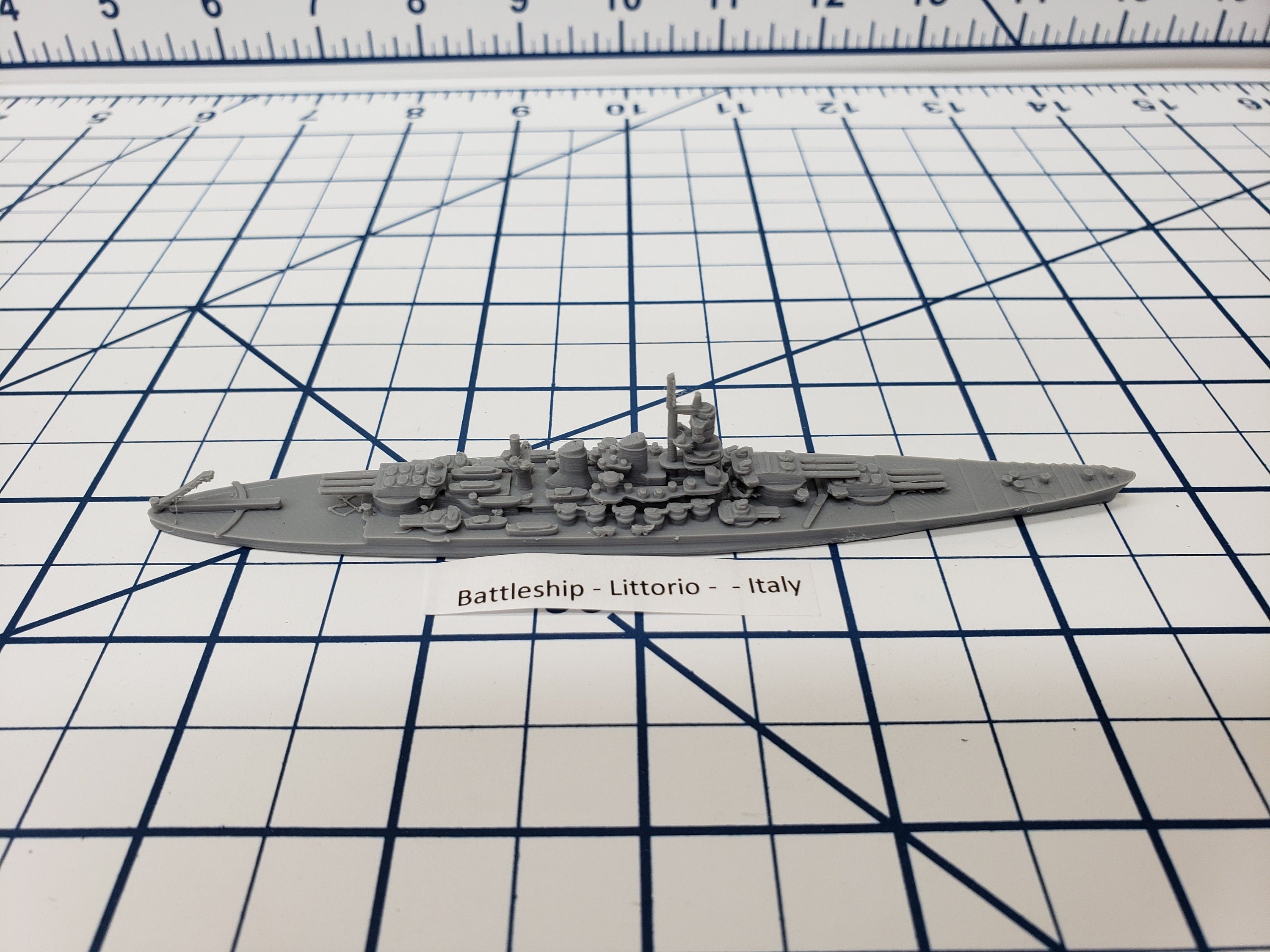 Battleship - Littorio Class - Italian Navy - Wargaming - Axis and Allies - Naval Miniature - Tabletop Games - Warships