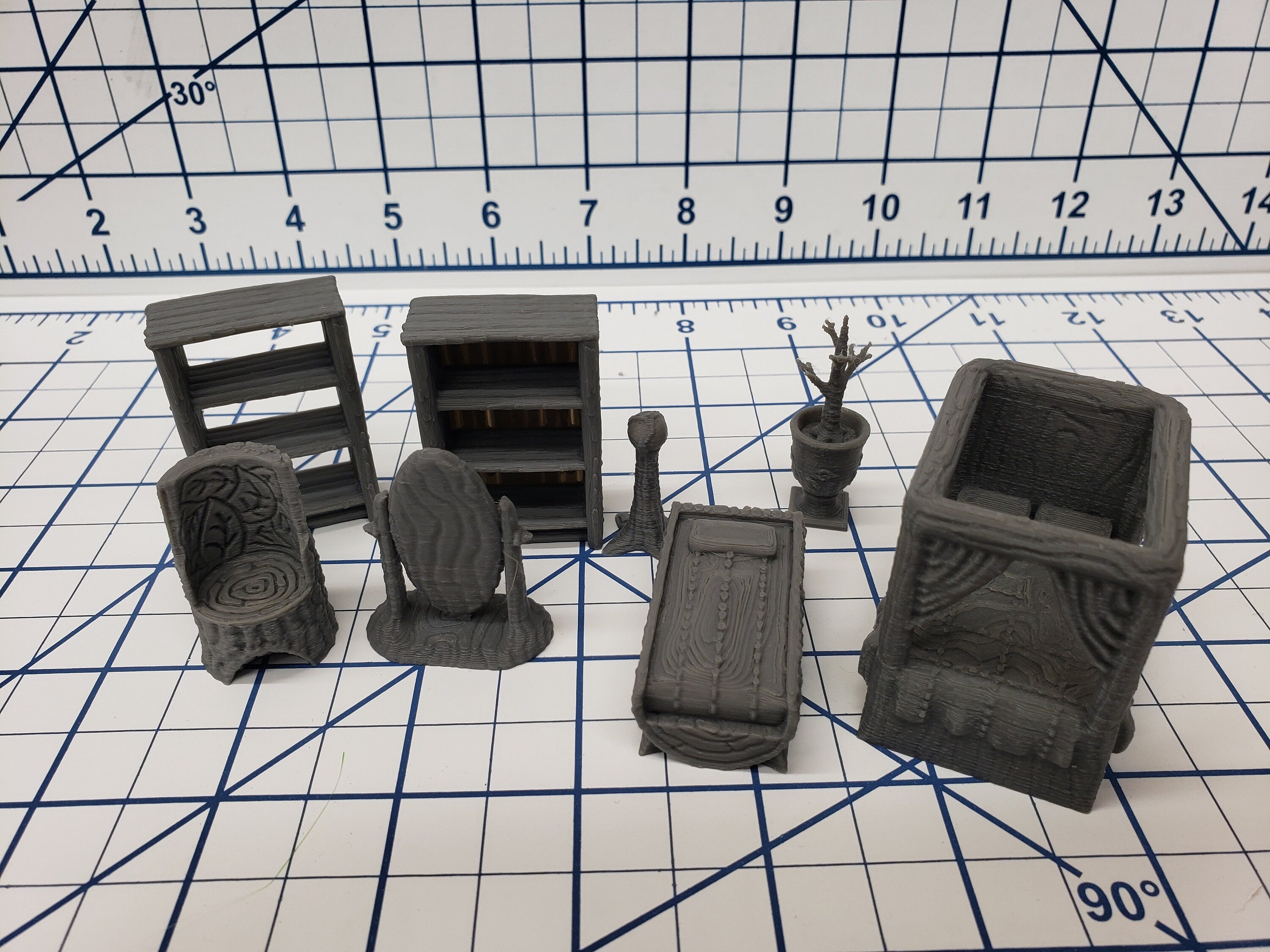 Forest of Oakenspire - Furniture Scatter Set - Hero's Hoard - DND - Pathfinder - Dungeons & Dragons - RPG - Tabletop - EC3D - 28 mm - 1"