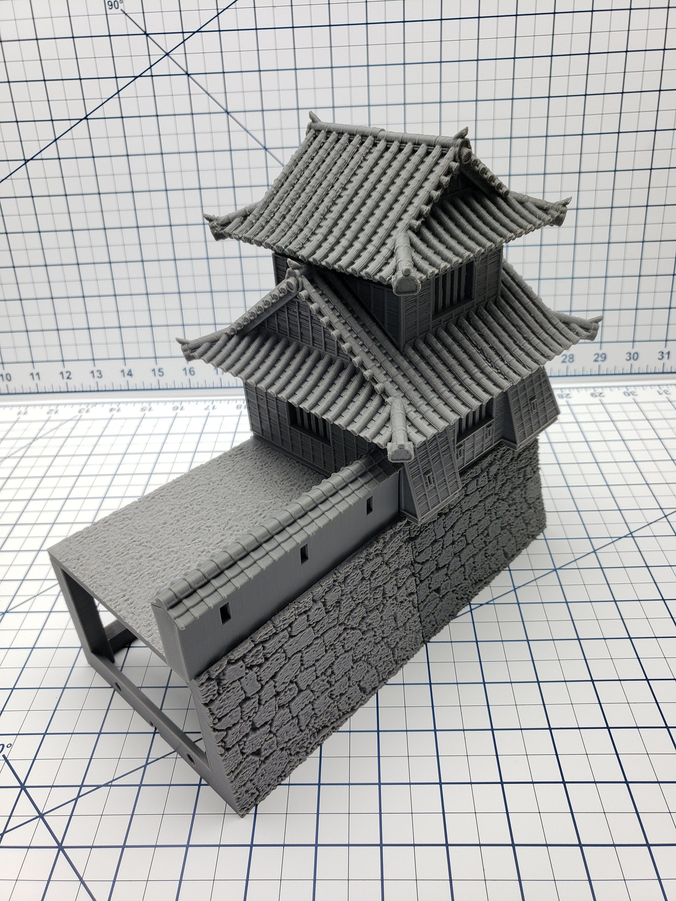 Samurai Castle Corner Tower - DND - Pathfinder - Dungeons & Dragons - - Test of Honour - RPG - Tabletop - 28 mm / 1"