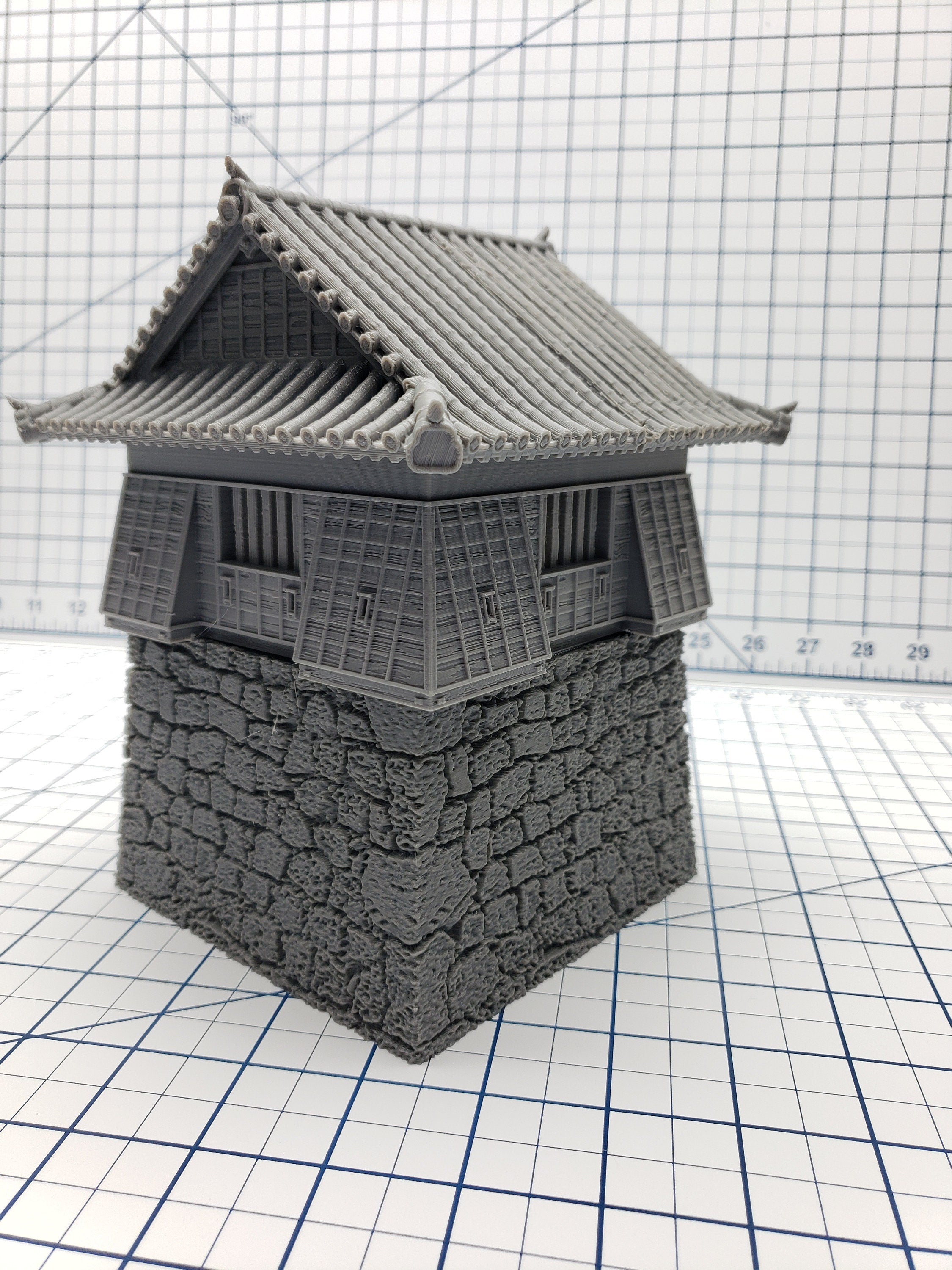 Samurai Castle Corner Tower - DND - Pathfinder - Dungeons & Dragons - - Test of Honour - RPG - Tabletop - 28 mm / 1"