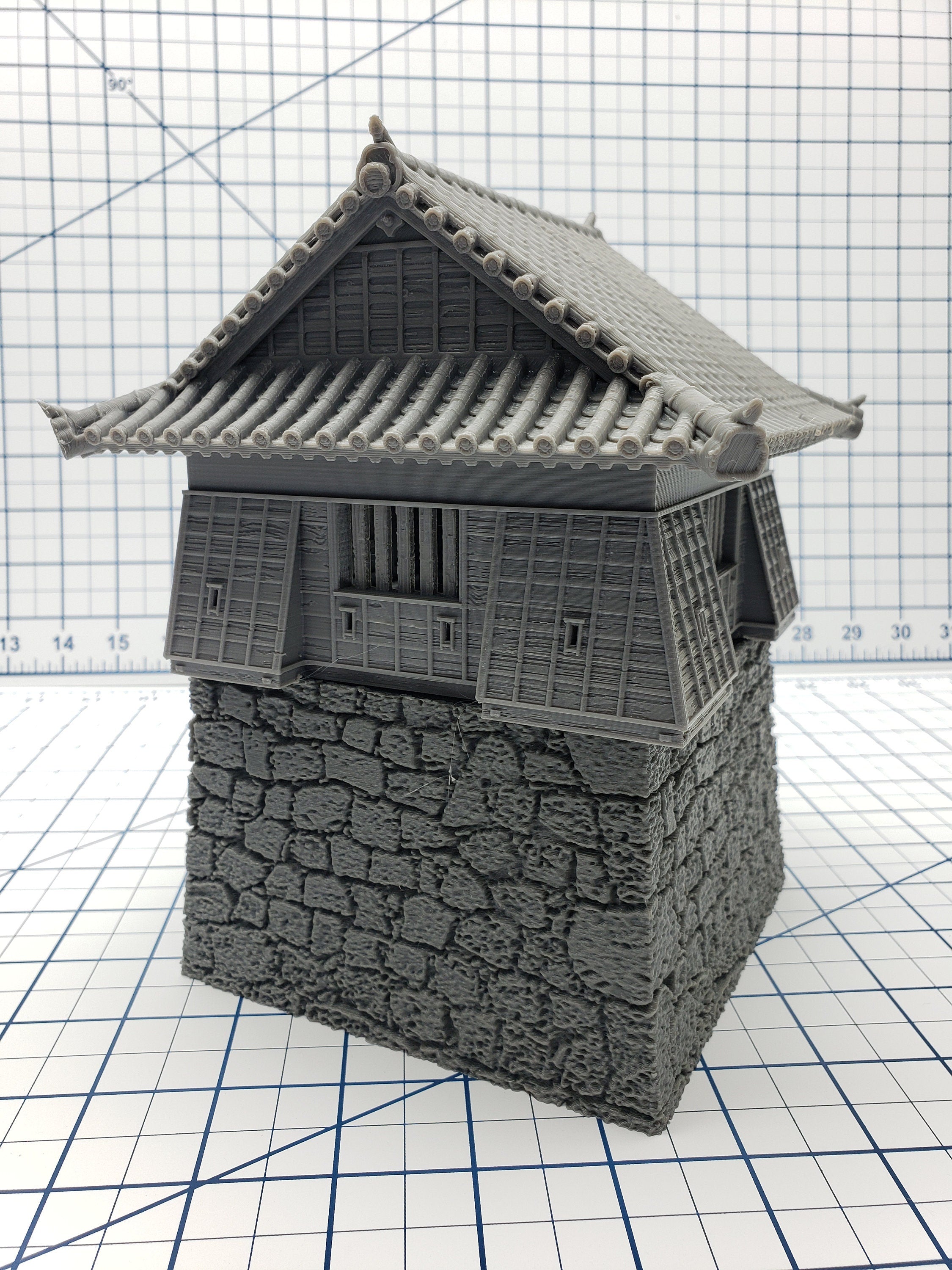 Samurai Castle Corner Tower - DND - Pathfinder - Dungeons & Dragons - - Test of Honour - RPG - Tabletop - 28 mm / 1"