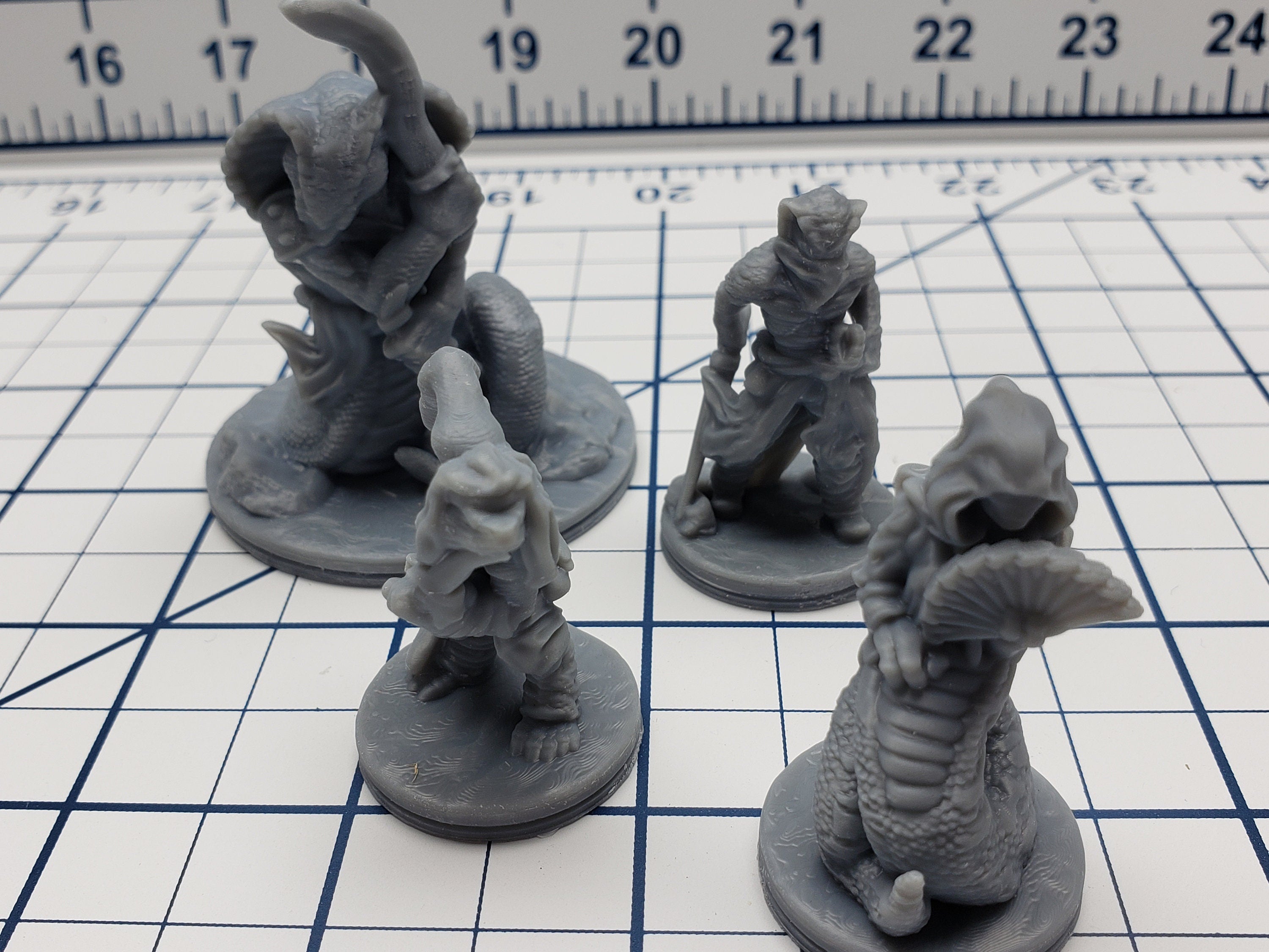 Empire of Scorching Sands - Snakefolk Minis - DND - Pathfinder - Dungeons & Dragons - RPG - Tabletop - EC3D - Miniature - 28 mm