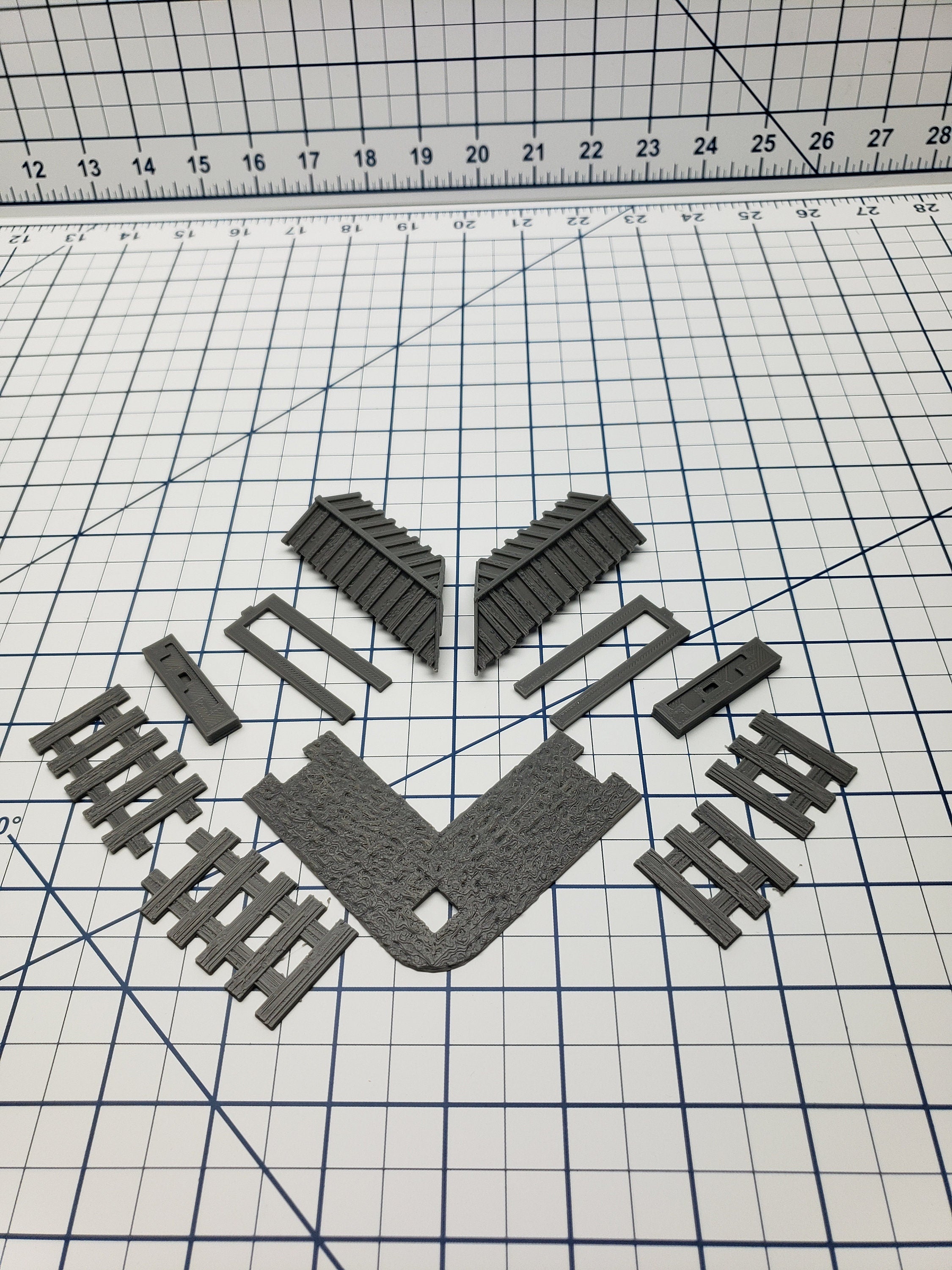 Samurai Wooden Walls - DND - Pathfinder - Dungeons & Dragons - - Test of Honour - RPG - Tabletop - 28 mm / 1"