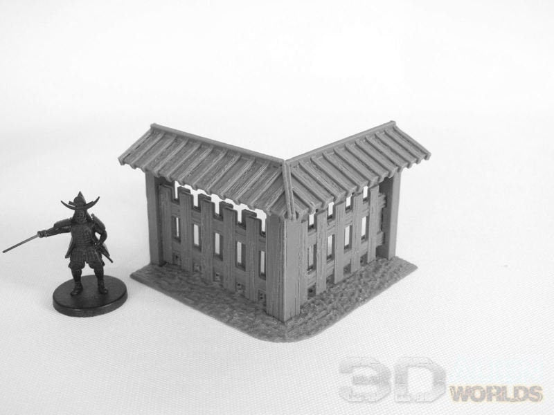 Samurai Wooden Walls - DND - Pathfinder - Dungeons & Dragons - - Test of Honour - RPG - Tabletop - 28 mm / 1"