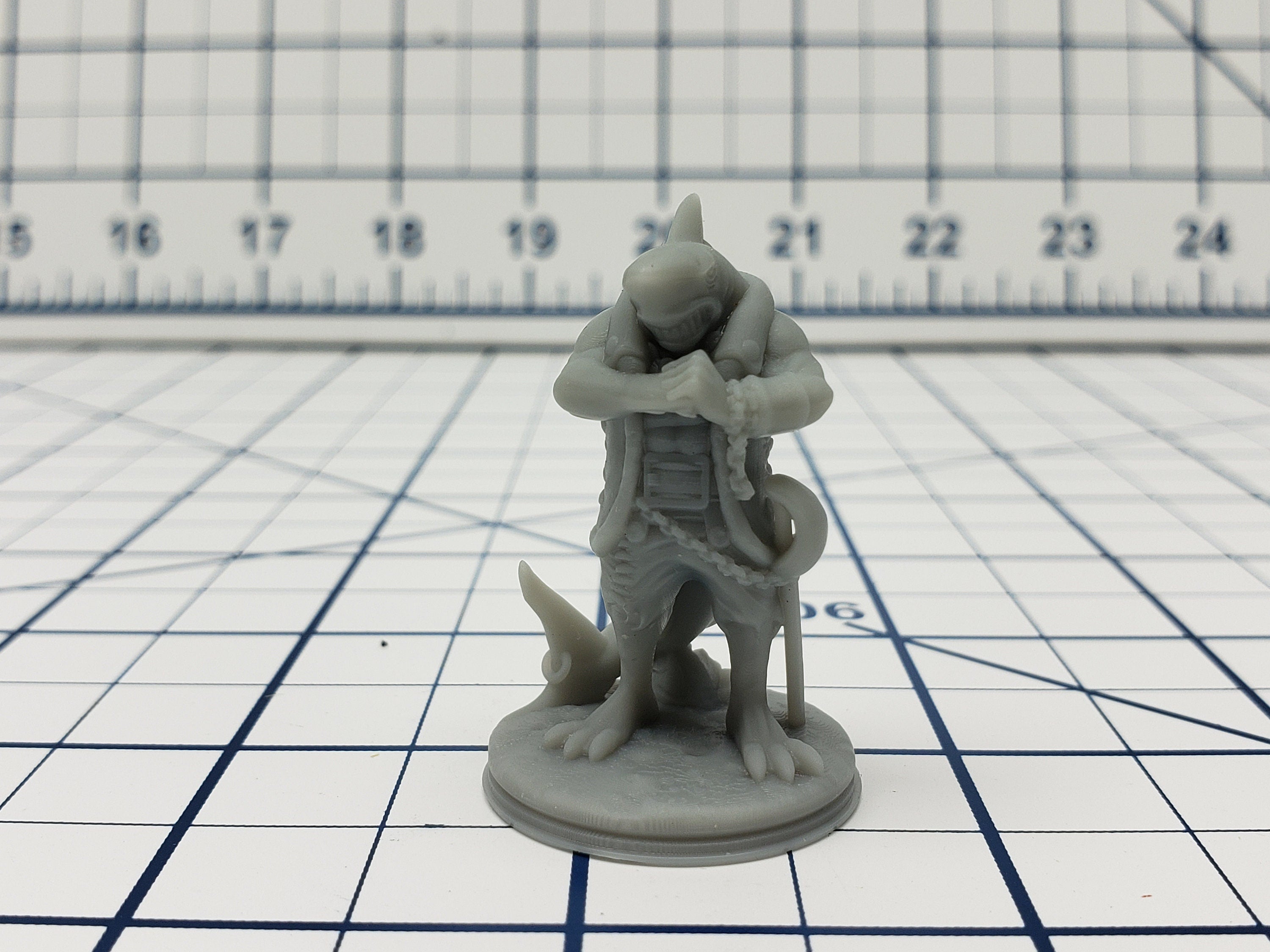 Shark Men Mini - Savage Atoll - Hero's Hoard - DND - Pathfinder - Dungeons & Dragons - RPG - Tabletop - EC3D - Miniature