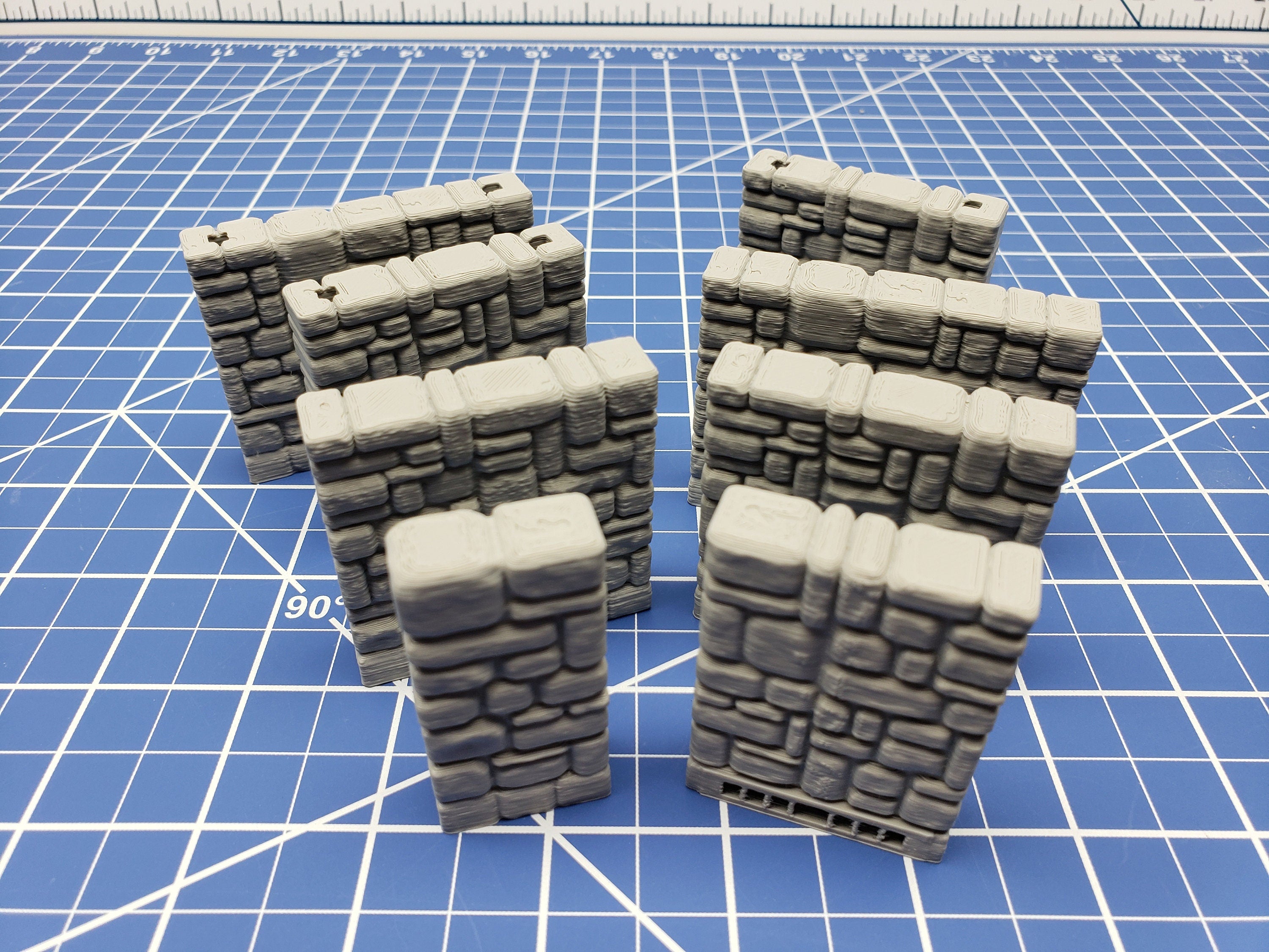 Stone External Walls - Dragonshire - Building - Fat Dragon Games - DND - Pathfinder - RPG - Terrain - 28 mm/ 1" - Dungeon & Dragons