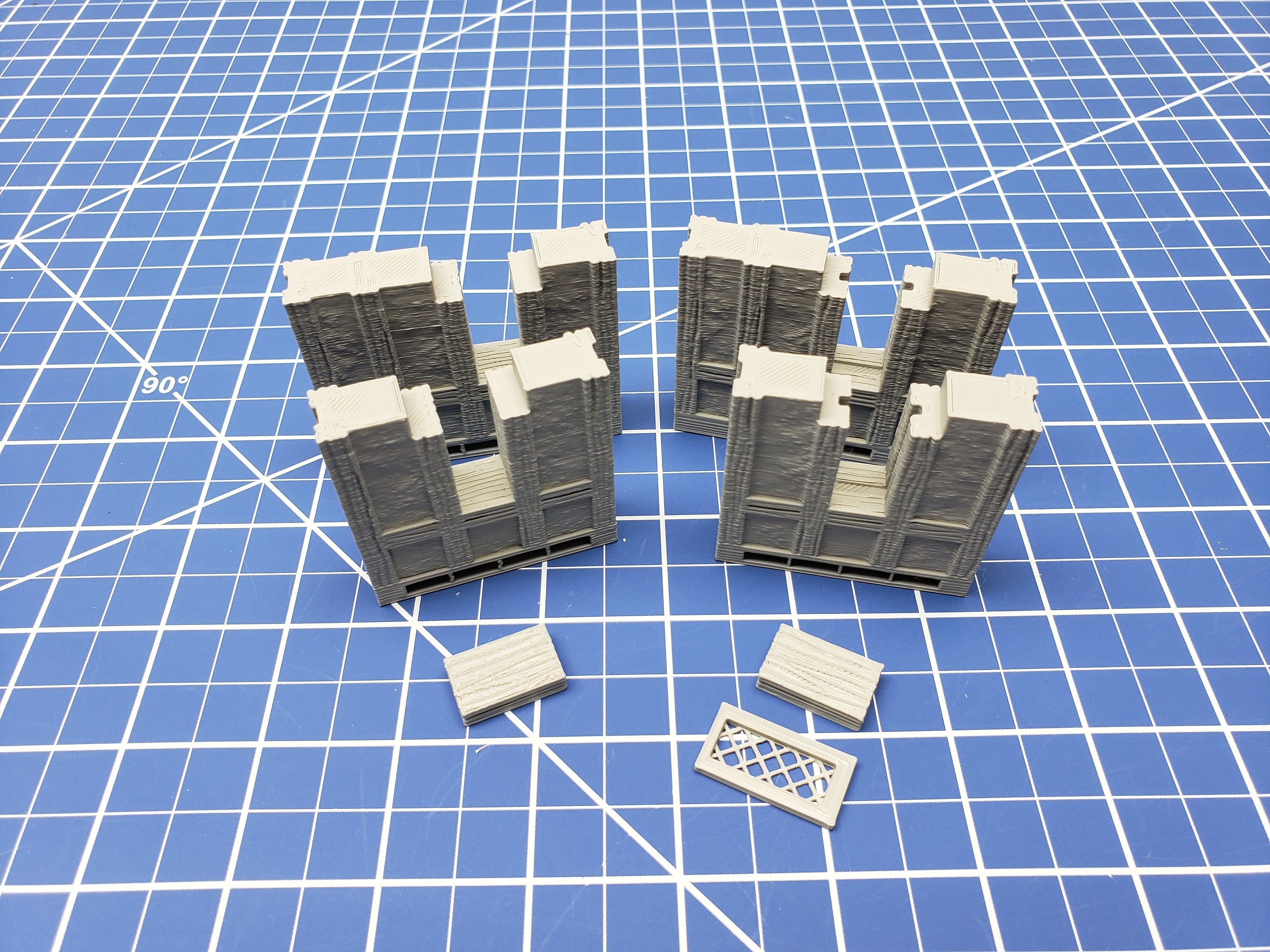 Half-Timbered Window Internal Walls - Dragonshire - Building - Fat Dragon - DND - Pathfinder - RPG - Terrain - 28 mm/ 1" - Dungeon & Dragons