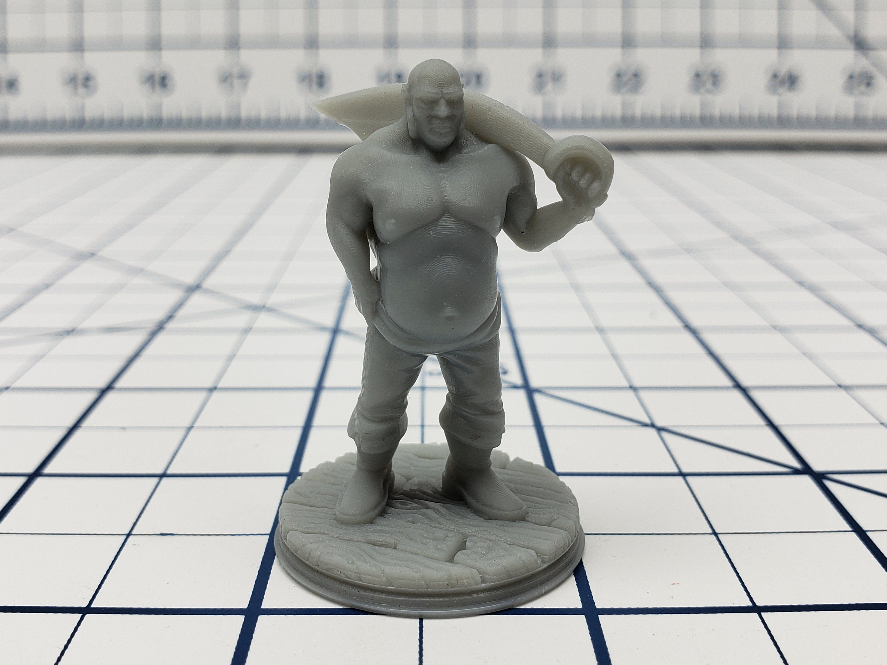 Fat Human Pirate Mini - Savage Atoll - Hero's Hoard - DND - Pathfinder - Dungeons & Dragons - RPG - Tabletop - EC3D - Miniature
