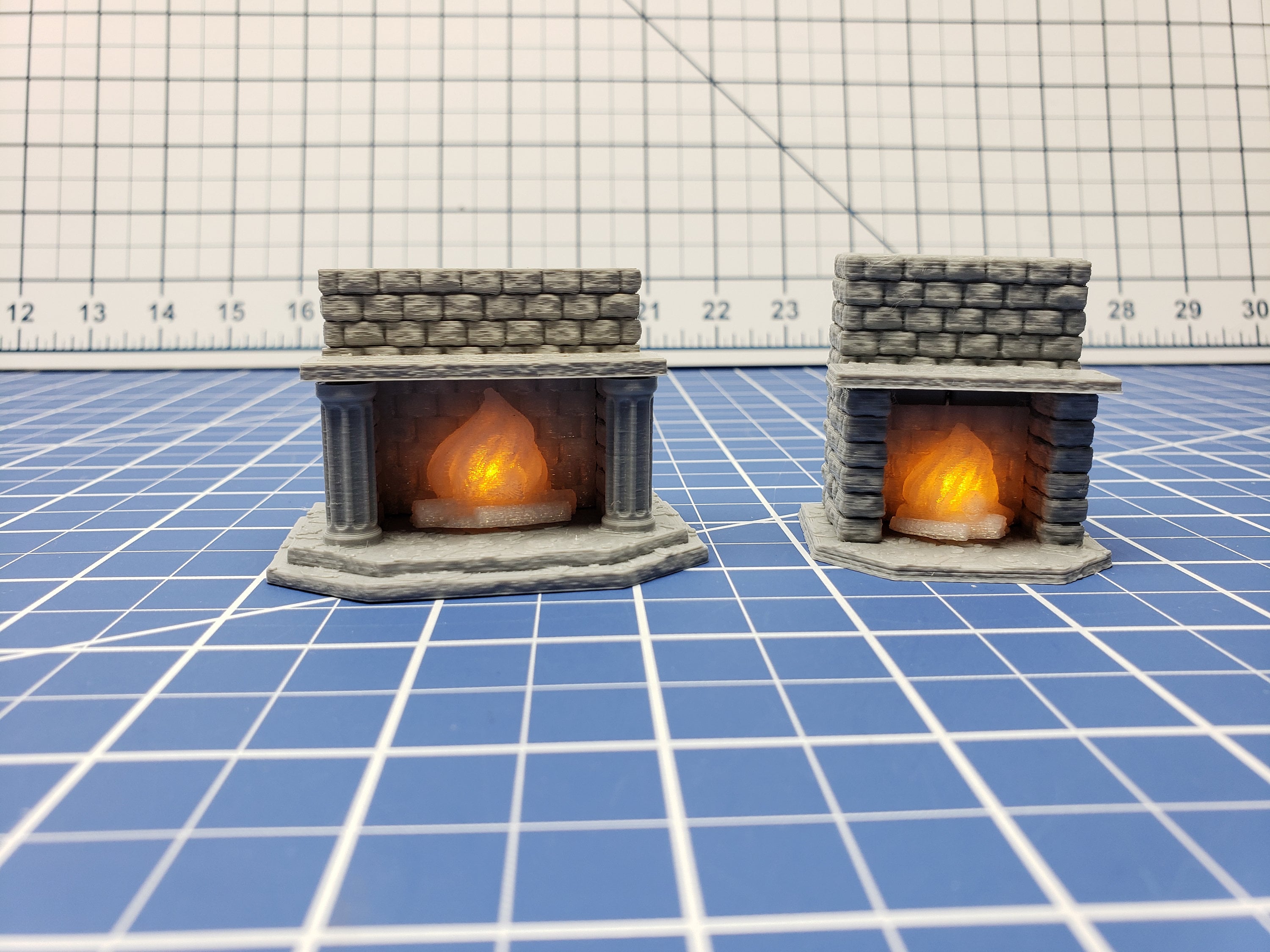 LED Fireplace - Dragonshire - DragonLock - Fat Dragon Games - DND - Pathfinder - RPG - Terrain - 28 mm / 1" - Dungeon & Dragons