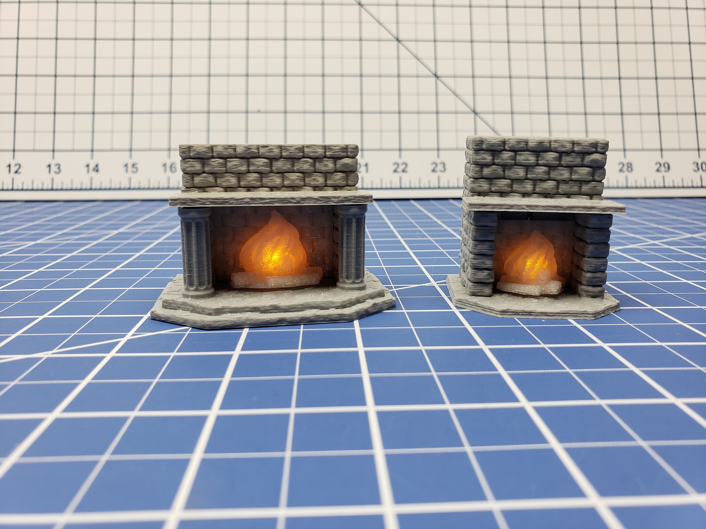 LED Fireplace - Dragonshire - DragonLock - Fat Dragon Games - DND - Pathfinder - RPG - Terrain - 28 mm / 1" - Dungeon & Dragons