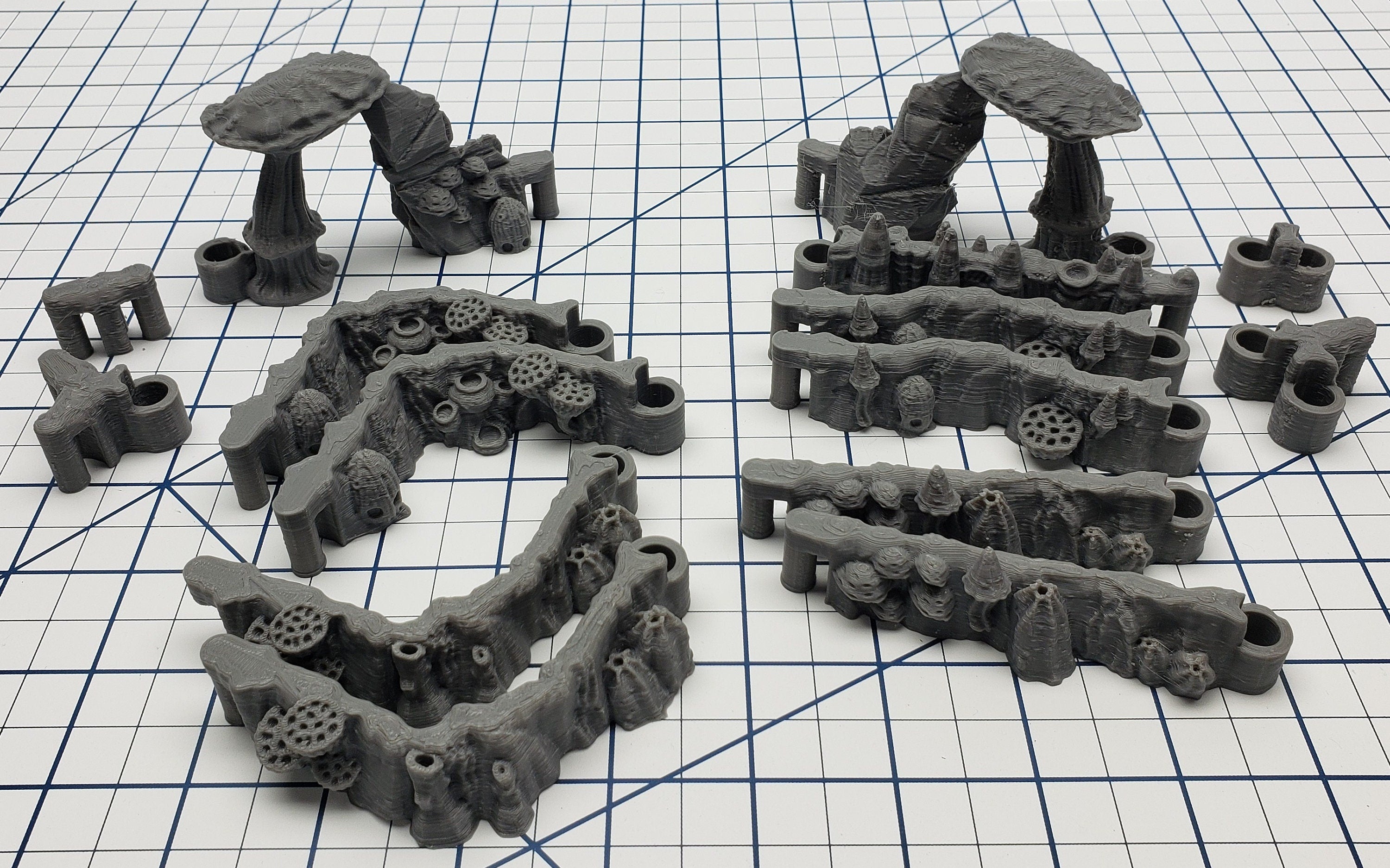 DungeonSticks - Mushroom Grove Deluxe Set 50 Tiles! - DND - Pathfinder - Dungeons & Dragons - Terrain - RPG - Tabletop - 28 mm / 1"